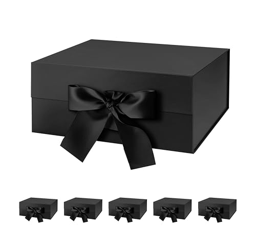 6Pack Matte Black with Ribbon-9x6.5x3.8