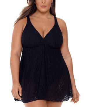 Swim Solutions Crochet Black Plus Size Bikini Cover Up - Perfect for Beach, Pool, and Summer Vacation Outfits