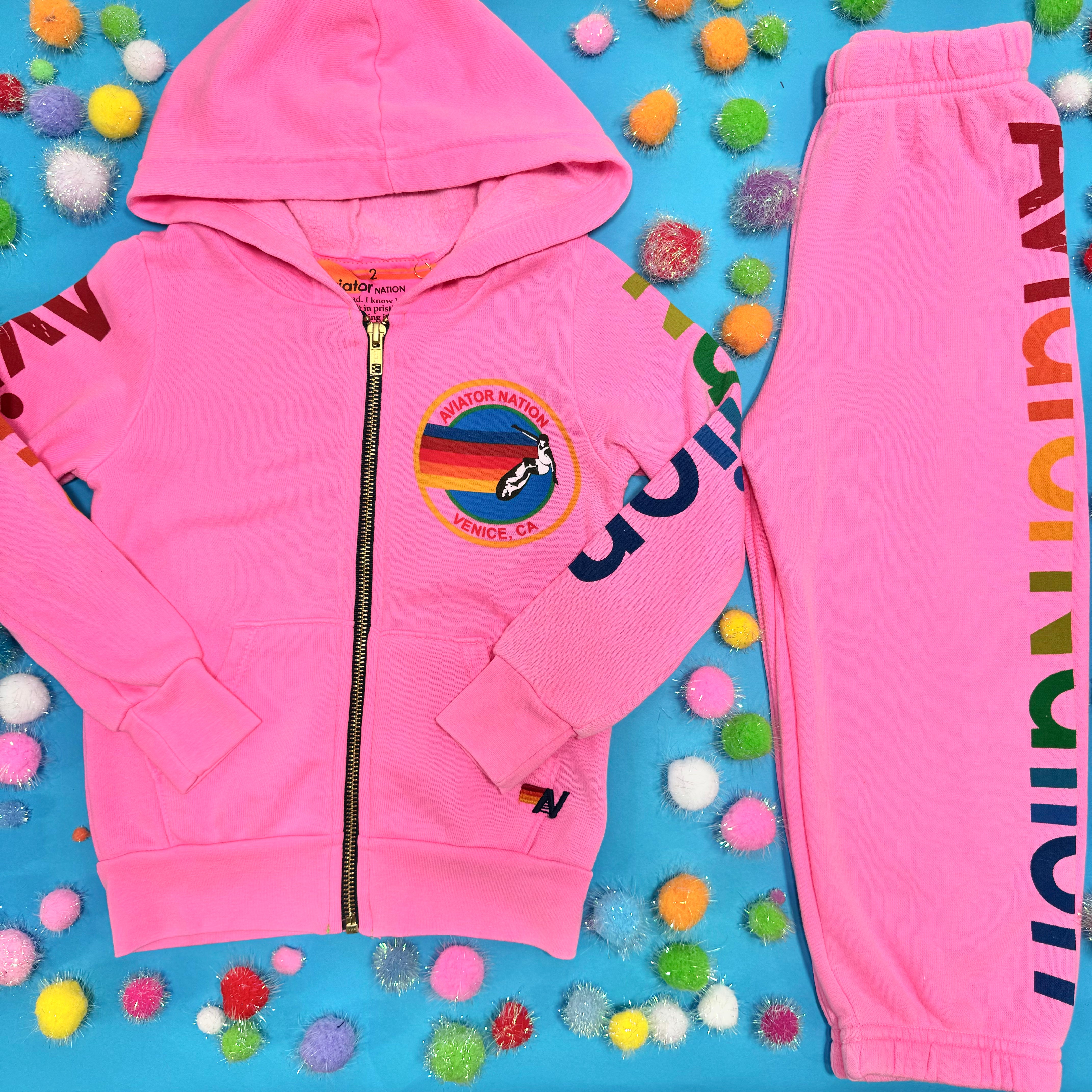 Aviator Nation Neon Zip Up Hoodie for Men & Women - Trendy Streetwear Fashion for Casual Outfits, Gym, and Outdoor Activities