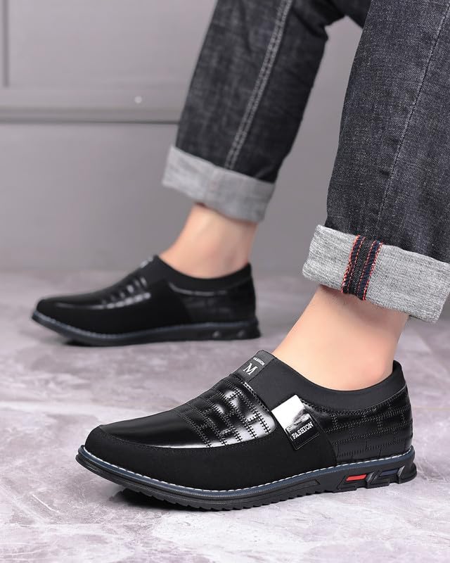 Men's Orthopedic Leather Oxford Shoes - Comfortable Derby Dress Shoes for Business & Casual Wear - Perfect for Walking, Driving & Office Use