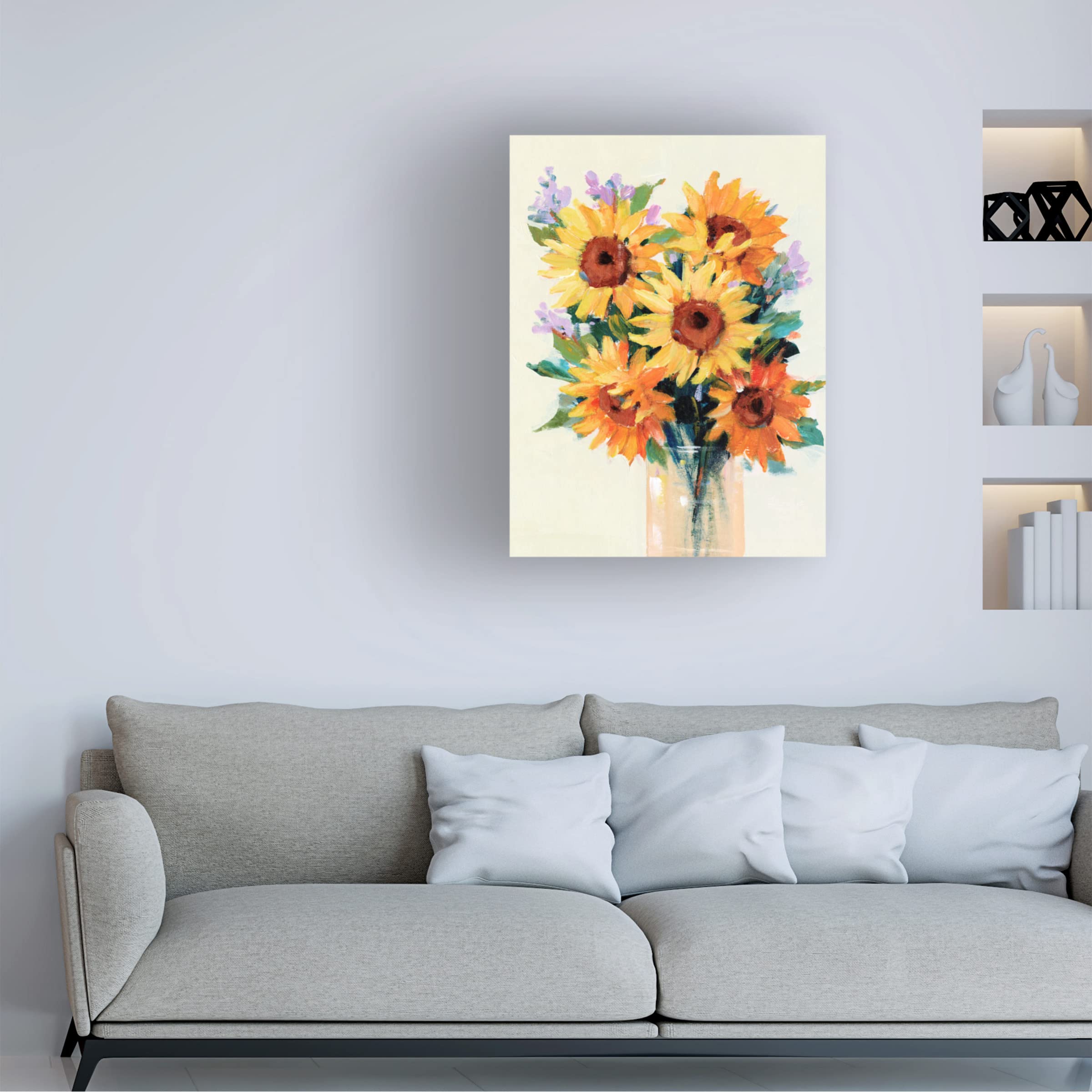 Trademark Fine Art 'Fresh Cut Flowers II' Canvas Wall Art by Tim O'Toole - Vibrant Floral Painting for Living Room, Bedroom & Office Decor