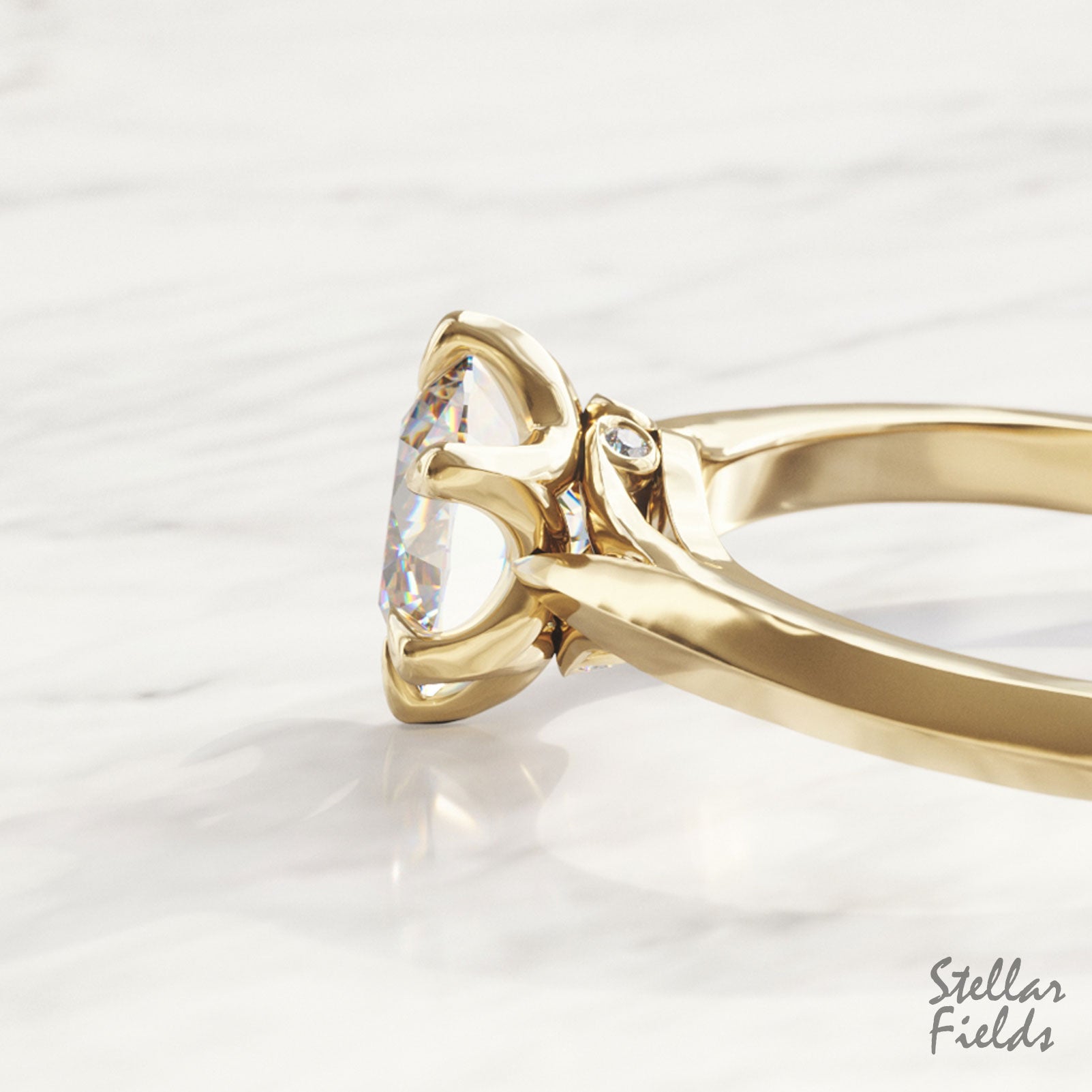 Vintage Solitaire Engagement Ring - 6 Prong Setting, Unique Diamond Ring for Women | Perfect Proposal Gift, Anniversary & Wedding Jewelry