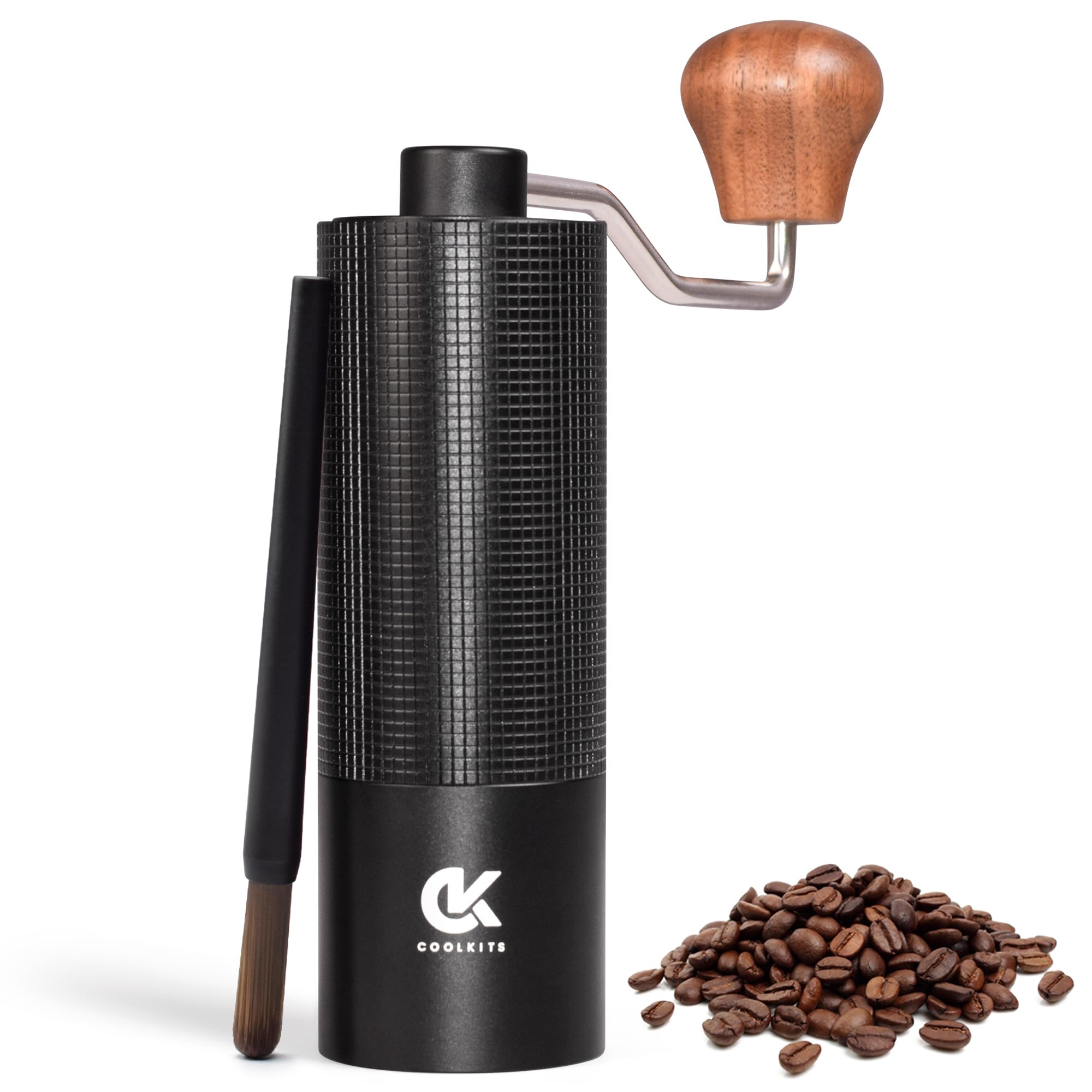 Premium Manual Coffee Grinder - Adjustable Coarse to Fine Settings, 30g Capacity with CNC Stainless Steel Conical Burr for Espresso, French Press, Pour Over - Perfect for Home, Office, Travel & Camping Coffee Lovers