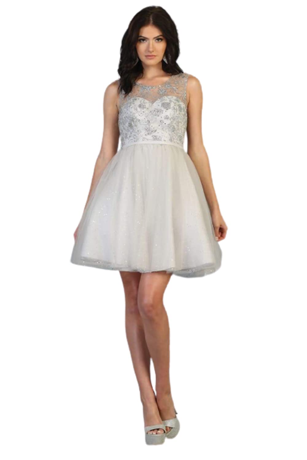 Sparkly White Bridesmaid Dresses for Weddings & Formal Events - Elegant Glitter Gowns for Bridal Party & Special Occasions