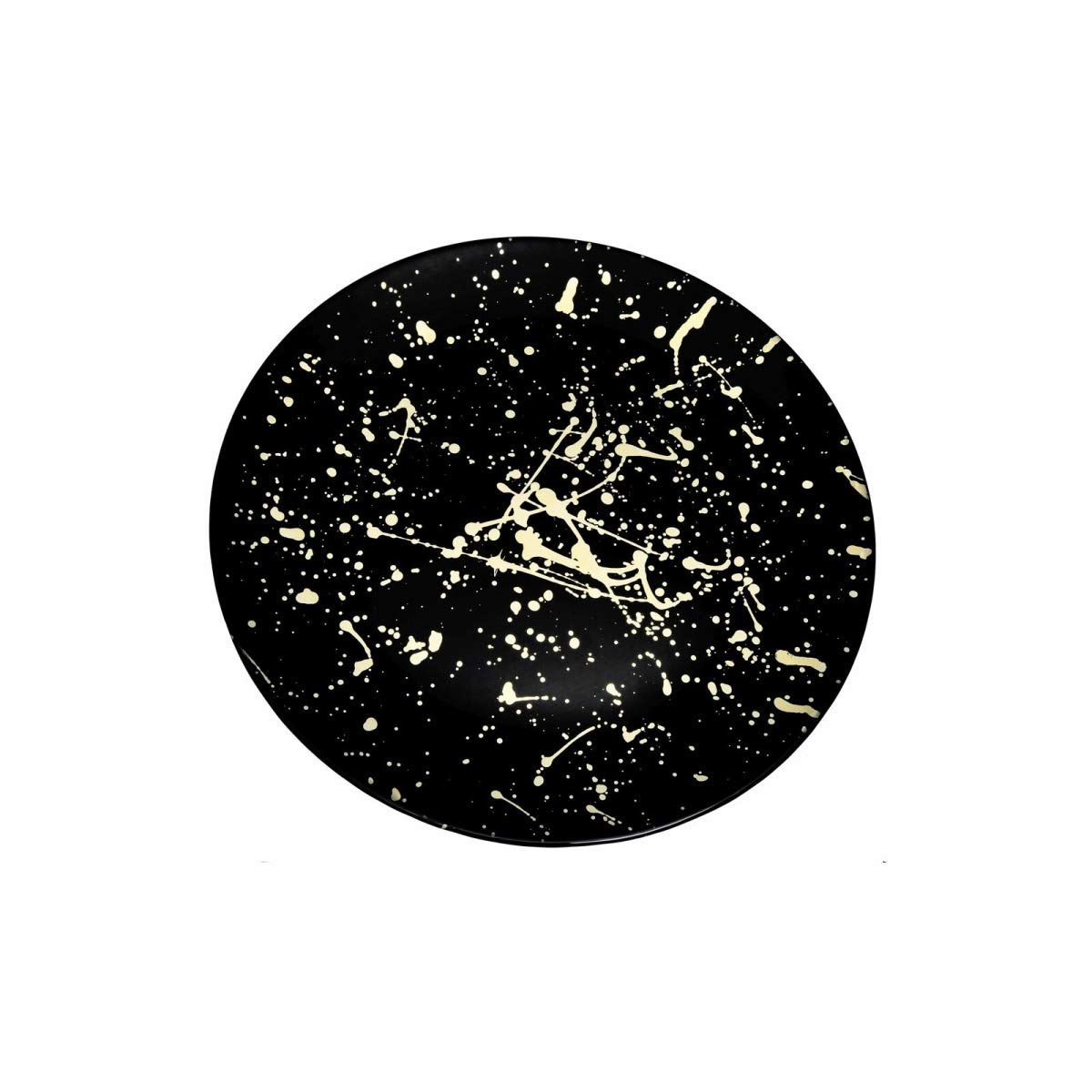 Elegant Black Dinner Plates with Gold Design - Set of 4, Perfect for Formal Dining, Holiday Entertaining & Special Occasions