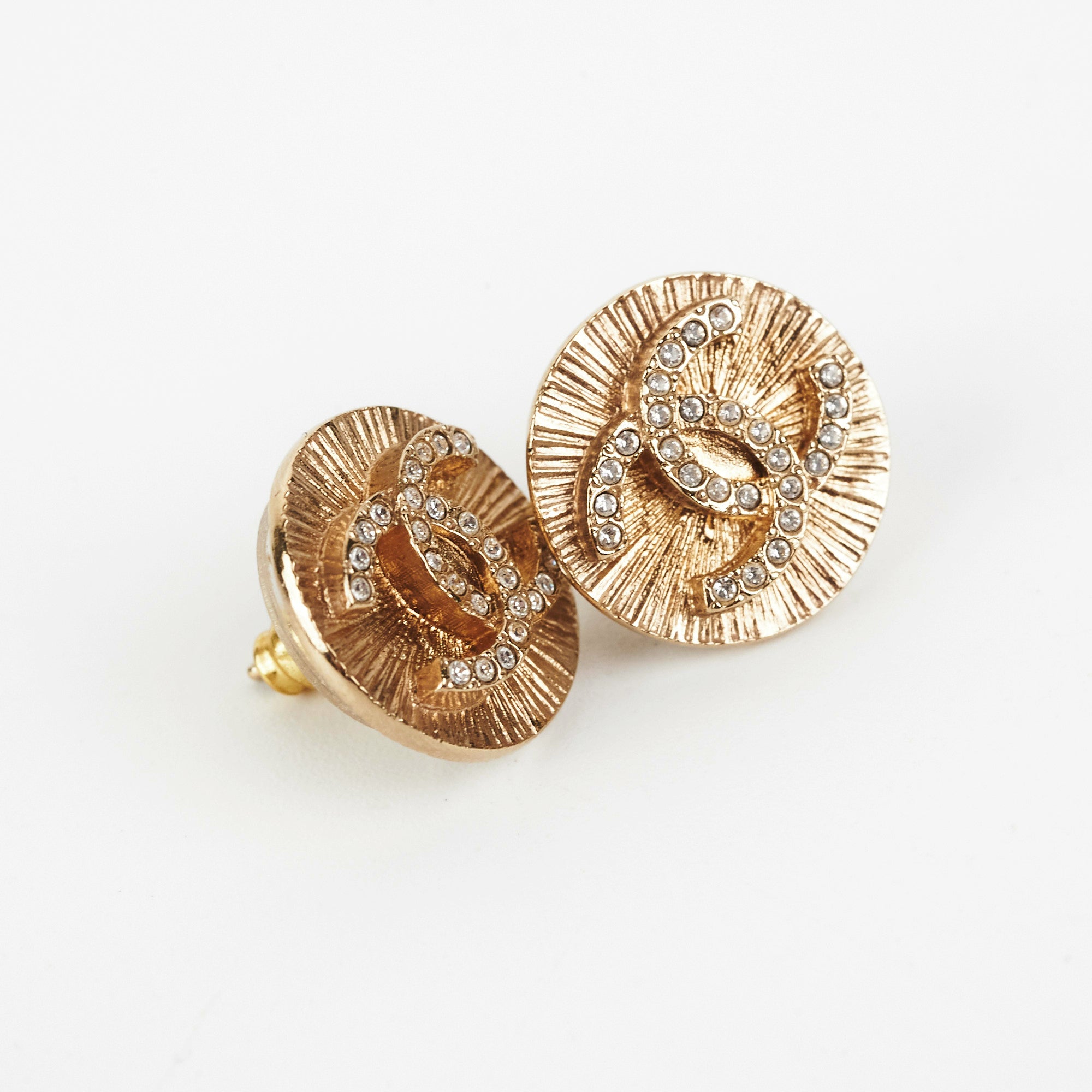 Chanel Round Gold Earrings for Women - Luxury Fashion Jewelry Gift for Birthday, Anniversary & Special Occasions | Elegant Party & Evening Wear Accessories