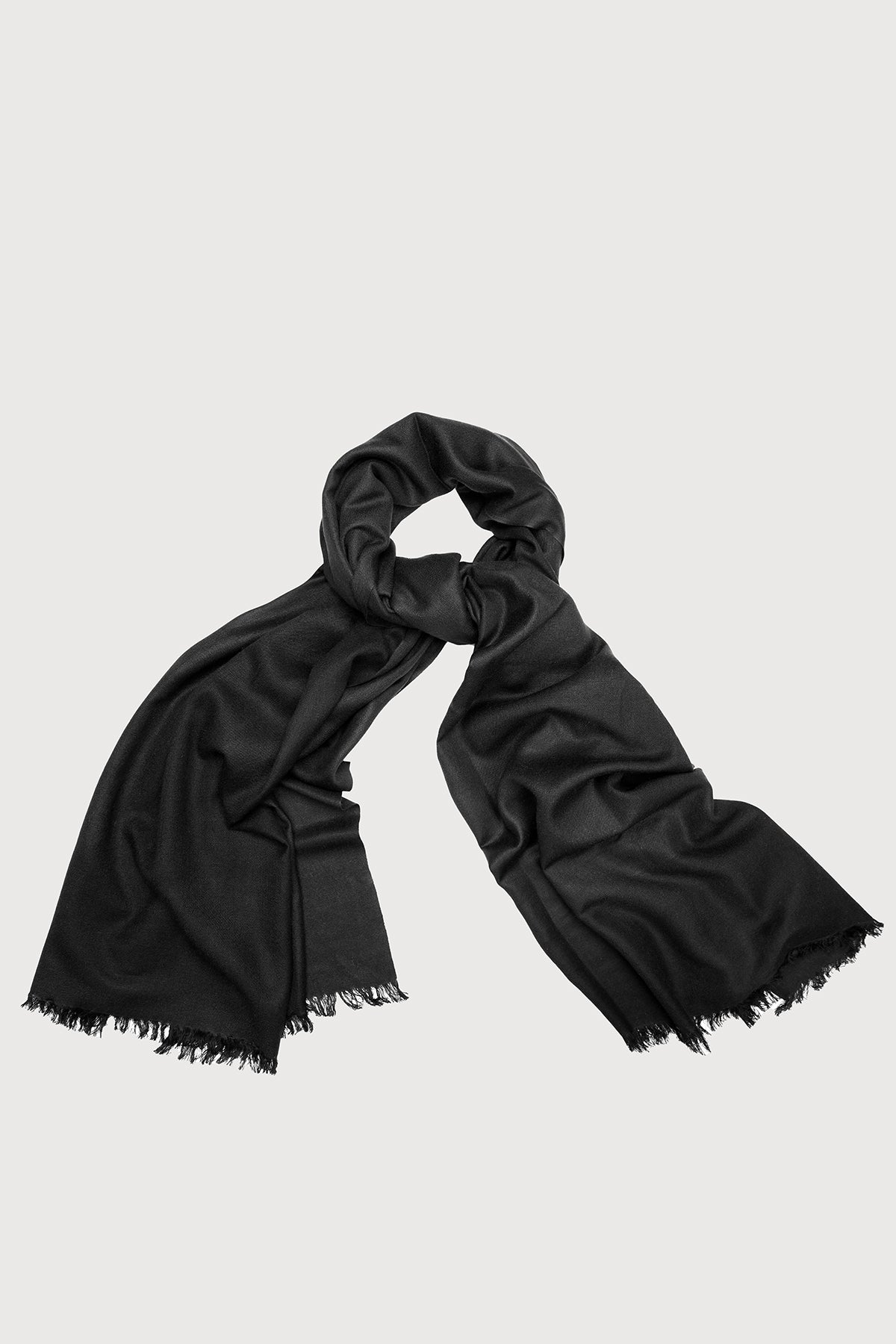 Luxury Cashmere Silk Black Eyelash Scarf - Soft Winter Wrap for Women - Perfect for Cold Weather, Office, and Evening Outfits
