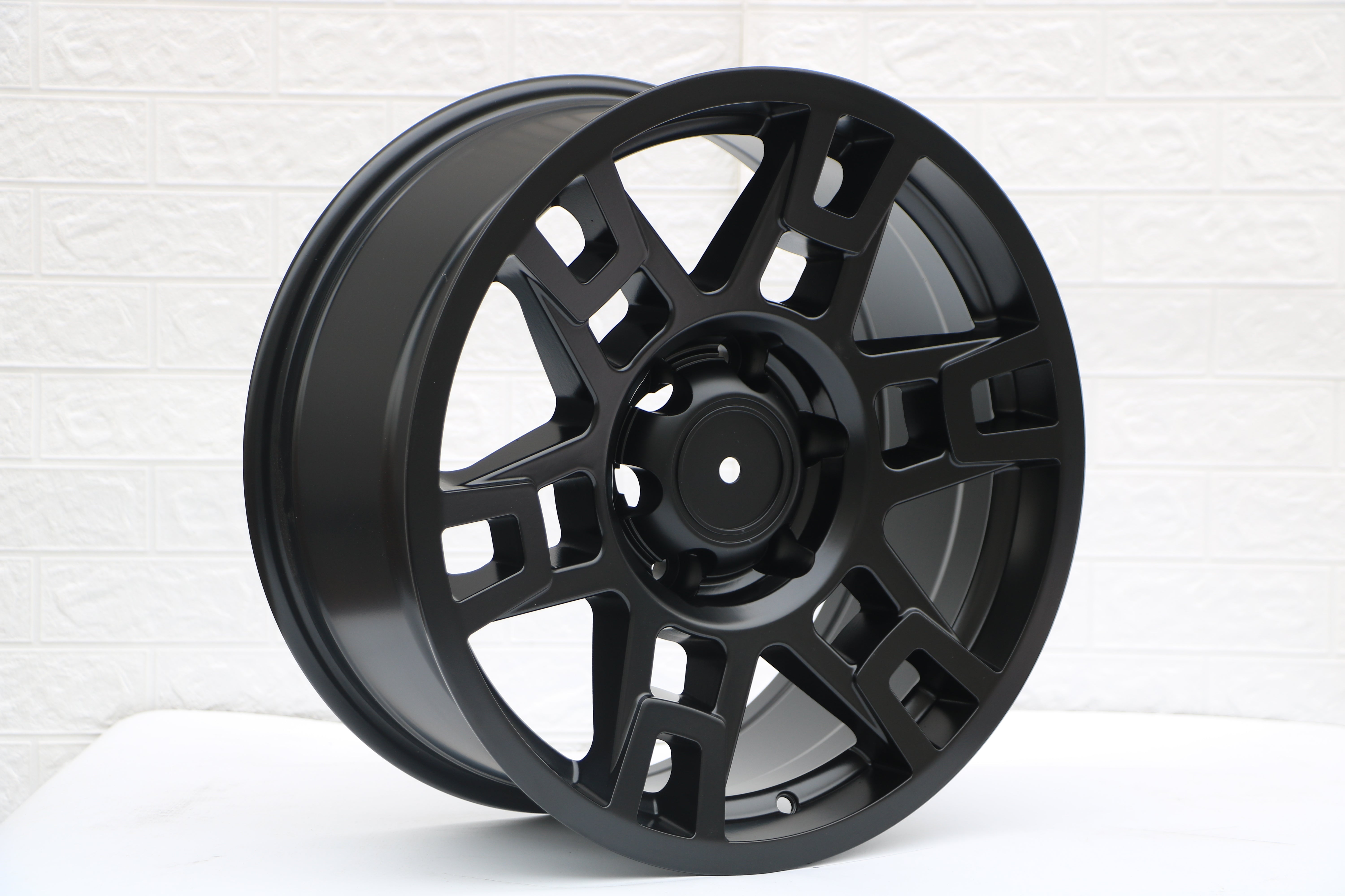 17 Inch Satin Black Pro Style Wheels for Toyota Tacoma 4Runner FJ Cruiser - Durable Alloy Rims for Off-Road & Street Driving