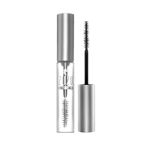 ZUZU LUXE Clear Waterproof Mascara & Brow Gel - Natural, Vegan, Cruelty-Free, Paraben-Free, Gluten-Free, Non-GMO - Vitamin Enriched Formula for Lash Volume & Conditioning (0.25 oz) | Perfect for Everyday Wear, Special Occasions & Sensitive Eyes