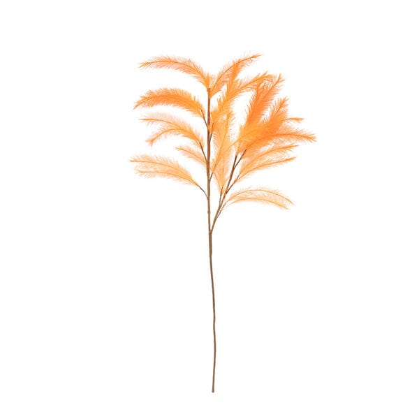 Artificial Pampas Grass Decor - Orange Faux Pampas Reeds for Home & Wedding Decor | Perfect for Boho Room, Vase Filler, and Table Centerpieces