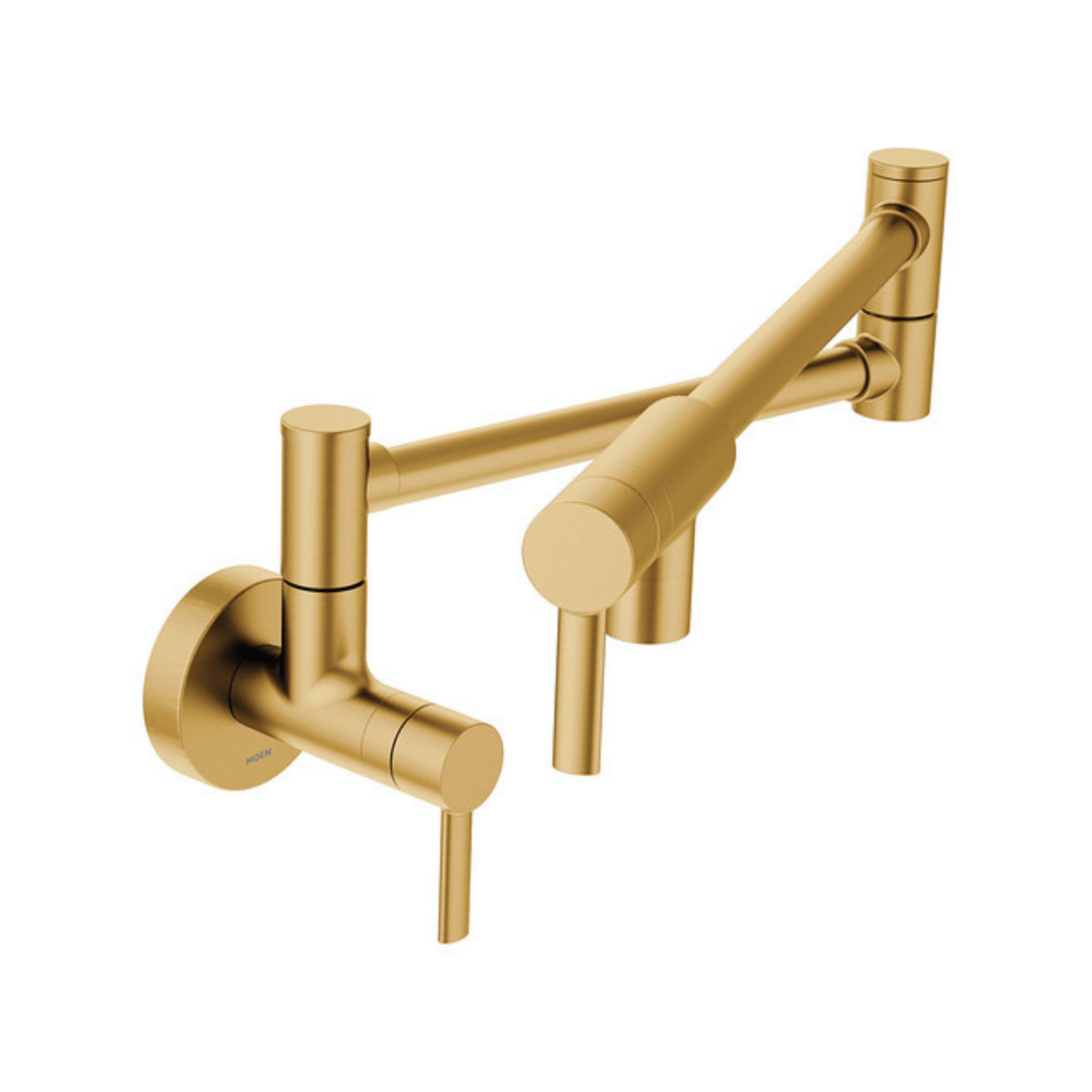 Moen Modern Pot Filler Brushed Gold Single Handle Kitchen Faucet - Perfect for Cooking, Filling Large Pots & Home Kitchen Upgrade