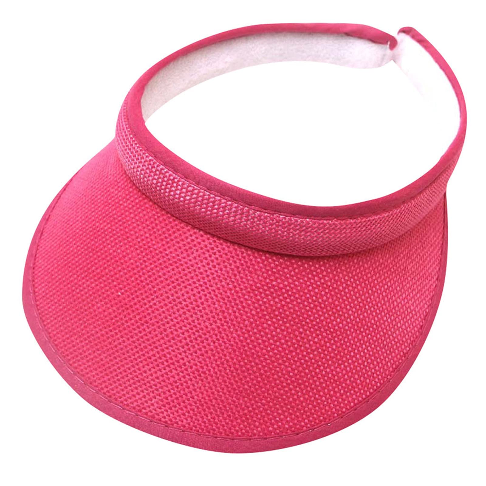 Fangren Women's Straw Sun Visor Hat - UV Protection Beach Golf Ponytail Baseball Cap for Outdoor Activities