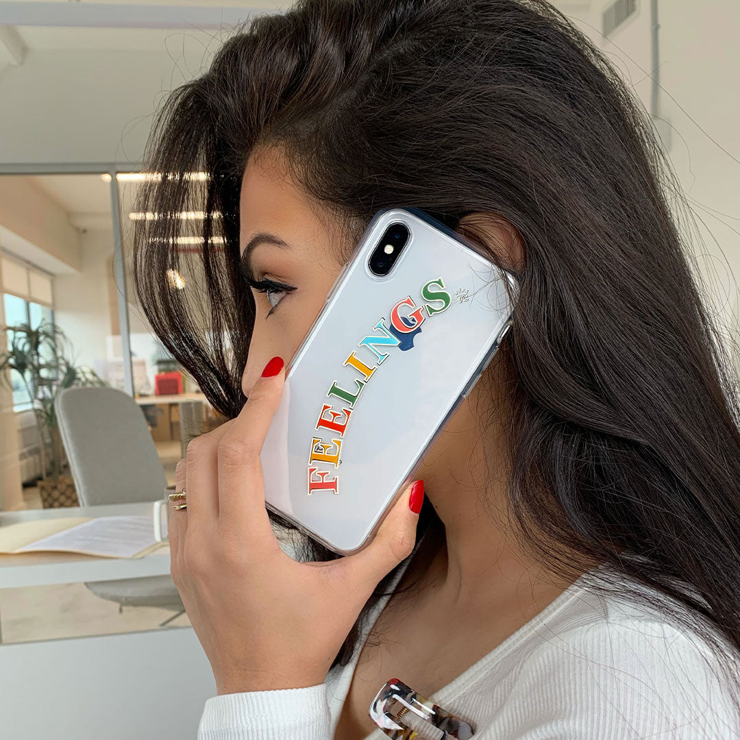 Feelings Clear iPhone Case - Transparent Protective Cover for iPhone [Model] - Perfect for Everyday Use, Travel & Work