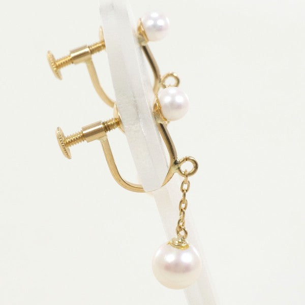 18K Yellow Gold Pearl Earrings for Women - Elegant Stud Earrings with Real Pearls - Perfect for Weddings, Parties & Special Occasions