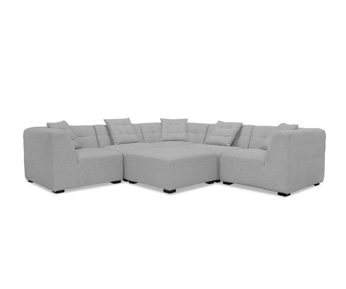 Reyes 5-Piece Modular Sectional Sofa Set - Modern L-Shaped Living Room Furniture for Small Spaces | Perfect for Apartments, Condos & Family Gatherings