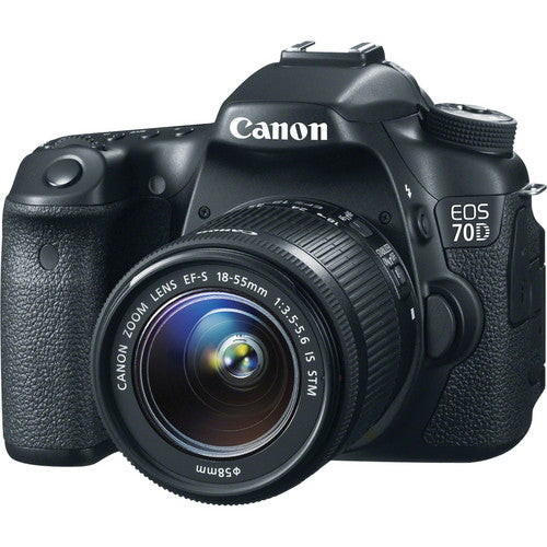 Canon EOS 70D Digital SLR Camera with 18-55mm f/3.5-5.6 STM Lens Kit - Professional Photography for Travel, Portraits & Vlogging