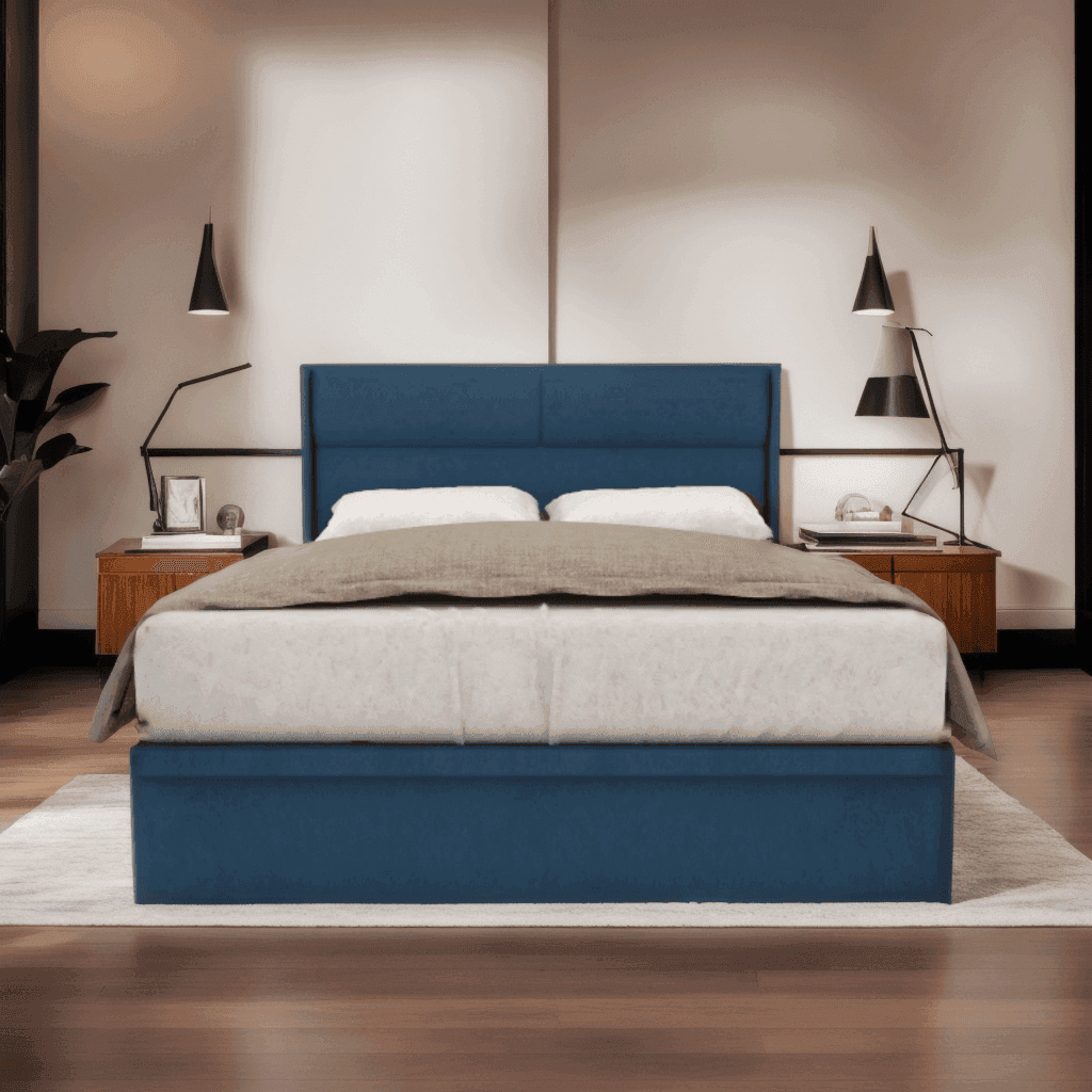 Joshua Fabric Storage Bed - Queen Size Upholstered Platform Bed with Underbed Storage Drawers | Perfect for Small Bedrooms, Guest Rooms & Dorm Rooms | Space-Saving Bed Frame with Hidden Storage Compartments