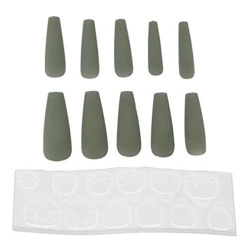 10Pcs Long Coffin Fake Nails - Extra Long Glossy Artificial Nails for Manicure & Nail Decoration - Perfect for Women & Girls - Great for Parties, Weddings, and Special Occasions (N5355-03)