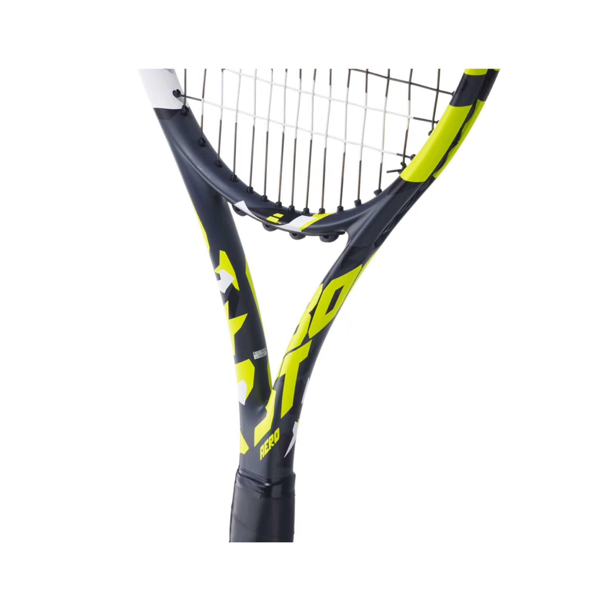Babolat Boost Aero Strung Tennis Racquet | Lightweight Performance Racket for Adults | Grey/Yellow | Perfect for Beginners & Intermediate Players | Court & Training Use