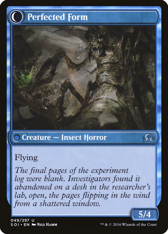 Aberrant Researcher // Perfected Form - Shadows over Innistrad MTG Card - Perfect for Commander, Modern & Standard Deck Building - Collectible Trading Card Game Accessory