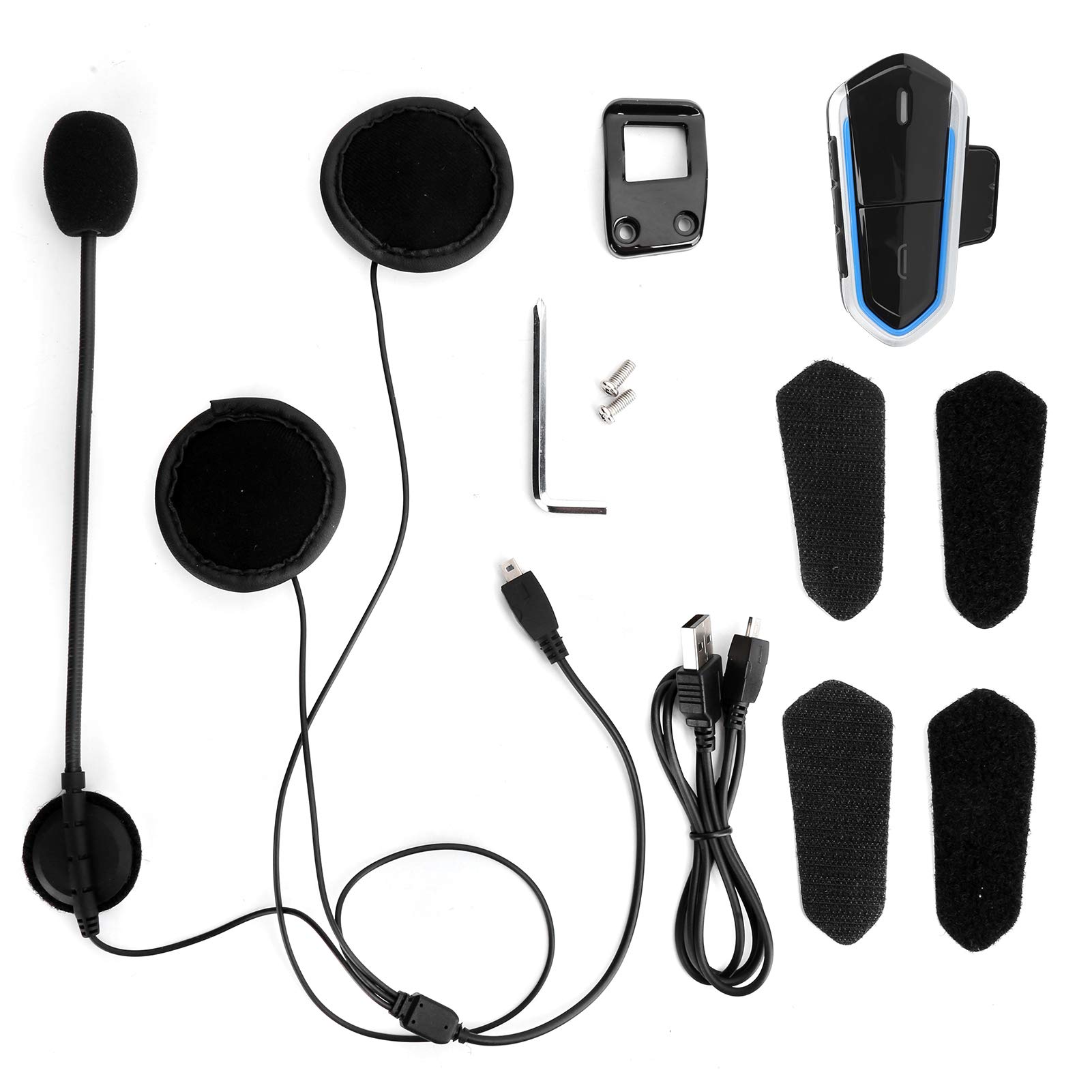 Premium Motorcycle Helmet Bluetooth Headset - Wireless 4.1 Intercom System with Noise Cancelling Mic & High Power Audio for Clear Communication | Perfect for Group Riding, Touring & Long Distance Motorcycle Trips