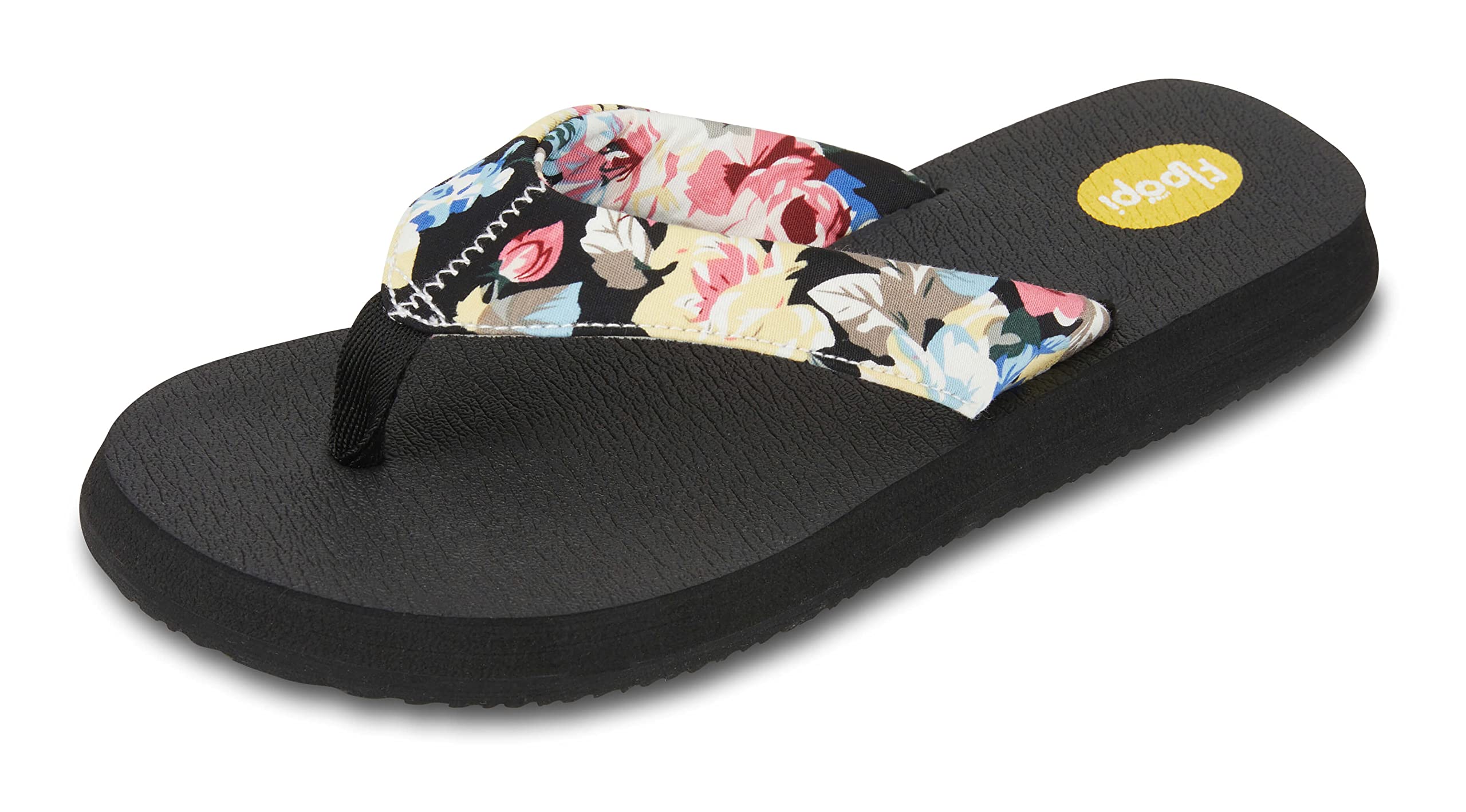 Floopi Yoga Mat Flip Flops for Women - Comfortable Arch Support Thong Sandals - Non-Slip Beach Shoes for Yoga, Pool & Outdoor Activities