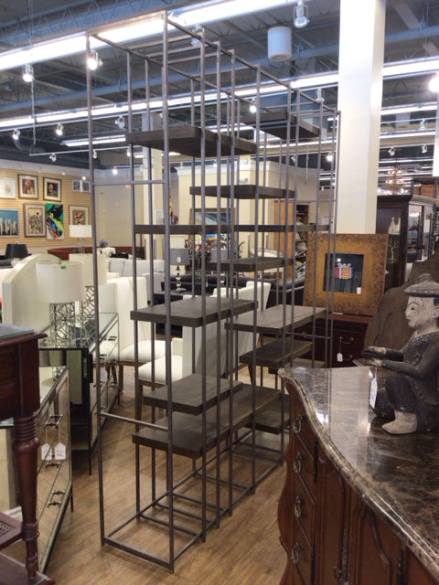 Custom Metal & Wood Shelf Tall Bookcase - 94.25