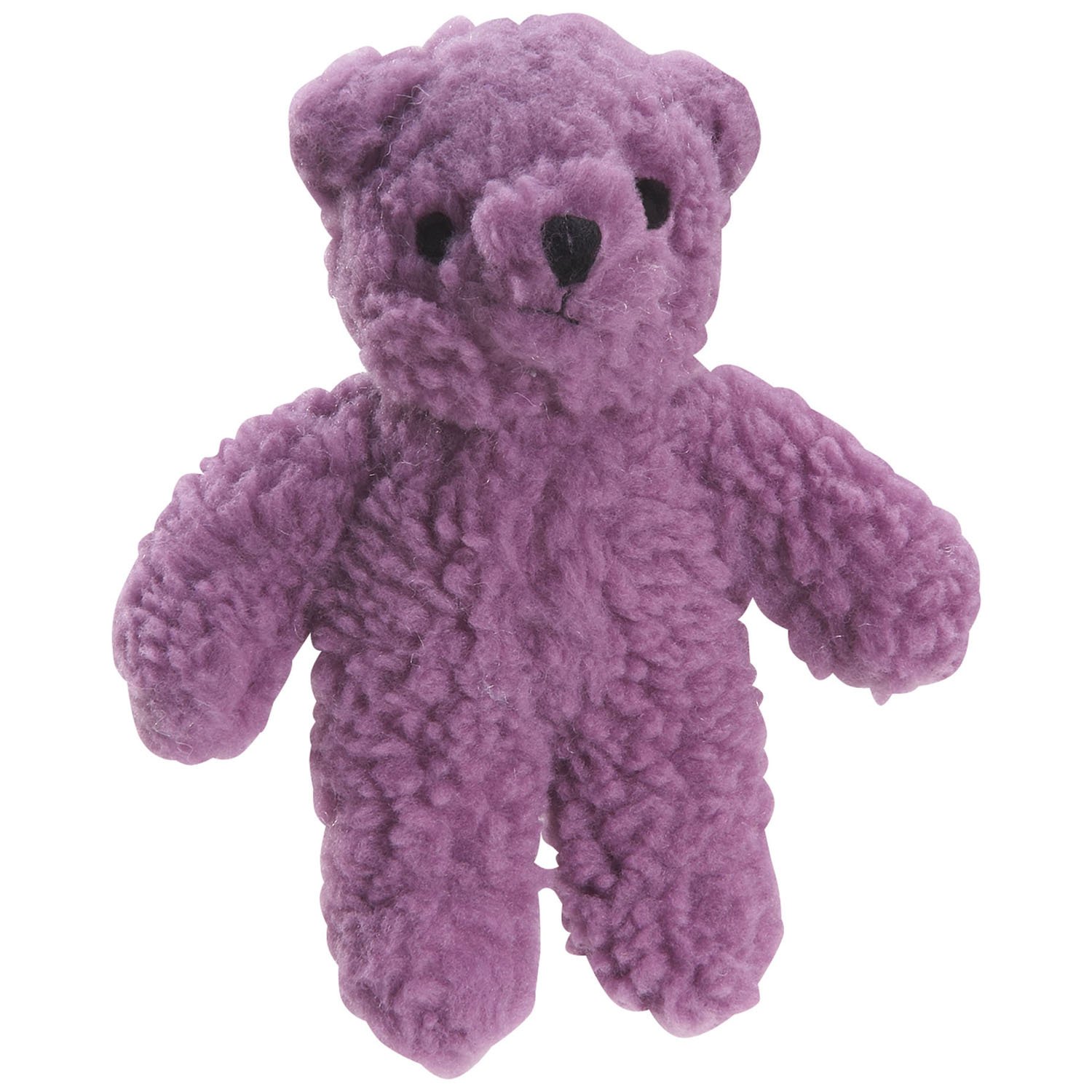 Zanies Berber Bear Dog Chew Toys for Small & Medium Dogs - Durable Plush Purple Puppy Toy for Aggressive Chewers, Indoor & Outdoor Play