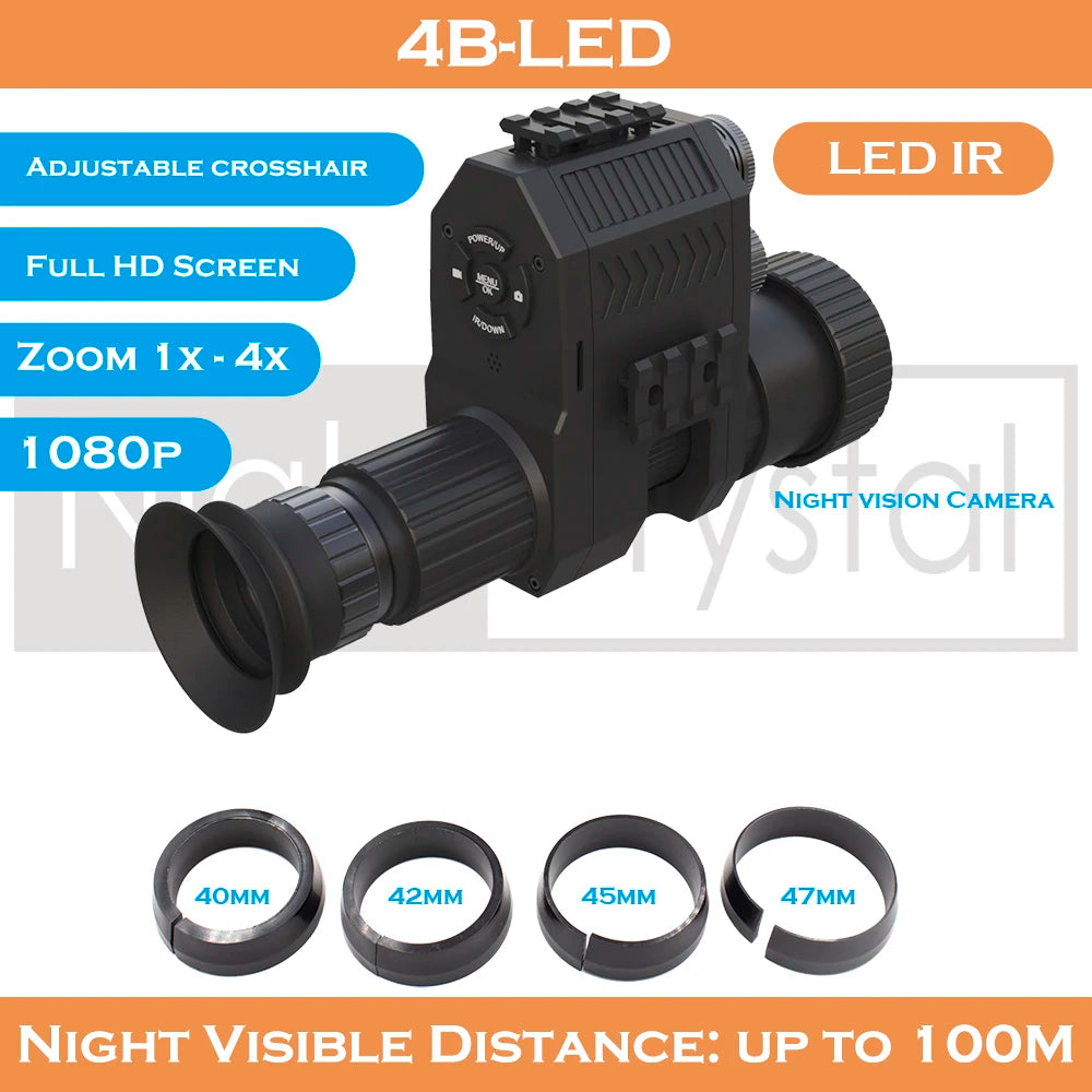 Megoarei NK007 Plus 4B Night Vision Spotting Scope - 850nm IR Infrared Thermal Optics for Coyote Hunting, Wildlife Observation & Security Surveillance | HD Vision in Complete Darkness