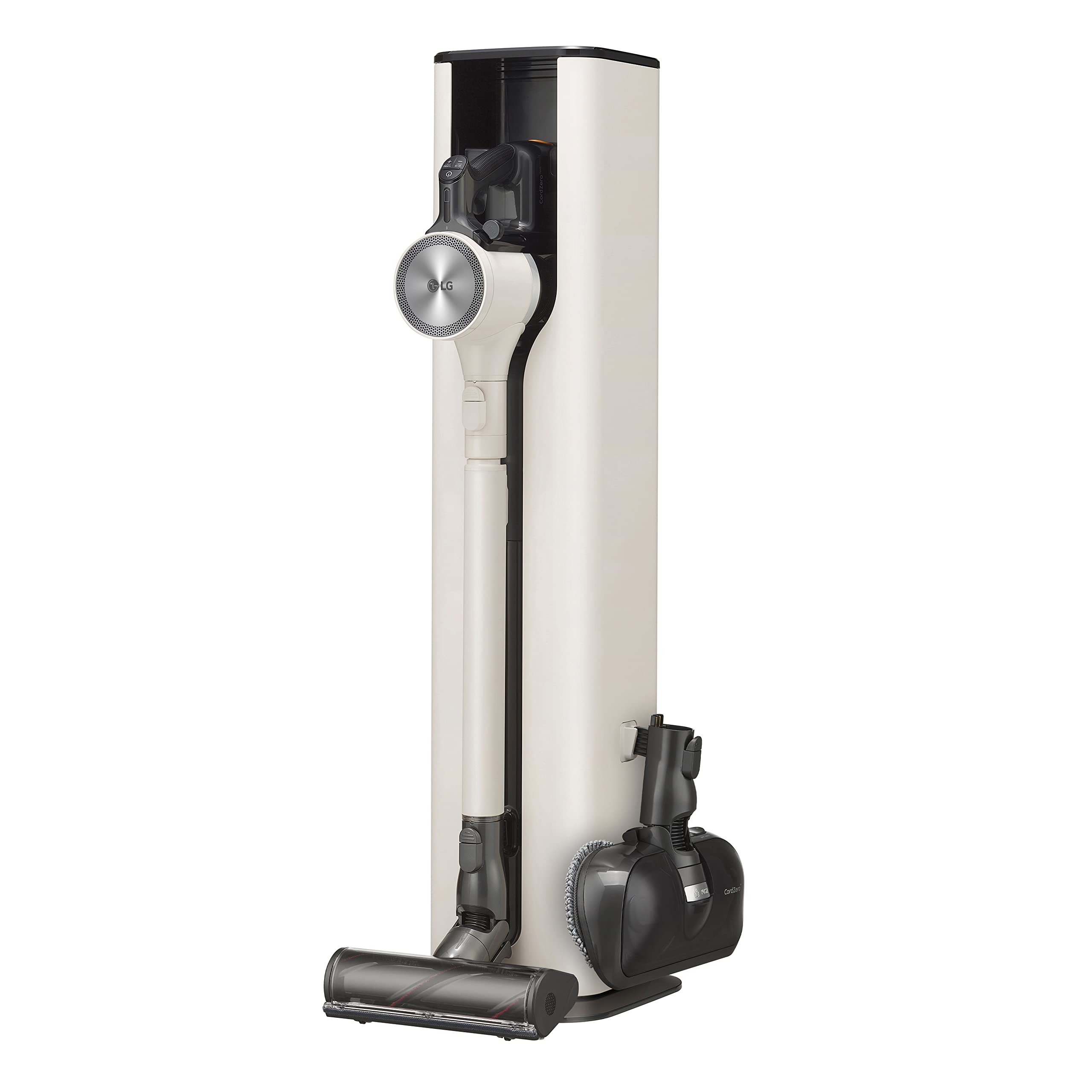 LG CordZero A939KBGS Auto Empty Cordless Stick Vacuum Cleaner with Wet Mop - 120 Min Runtime, Extra Battery, Powerful Suction for Hard Floors, Carpets & Pet Hair | Handheld for Cars & Home Cleaning | All-in-One Tower System