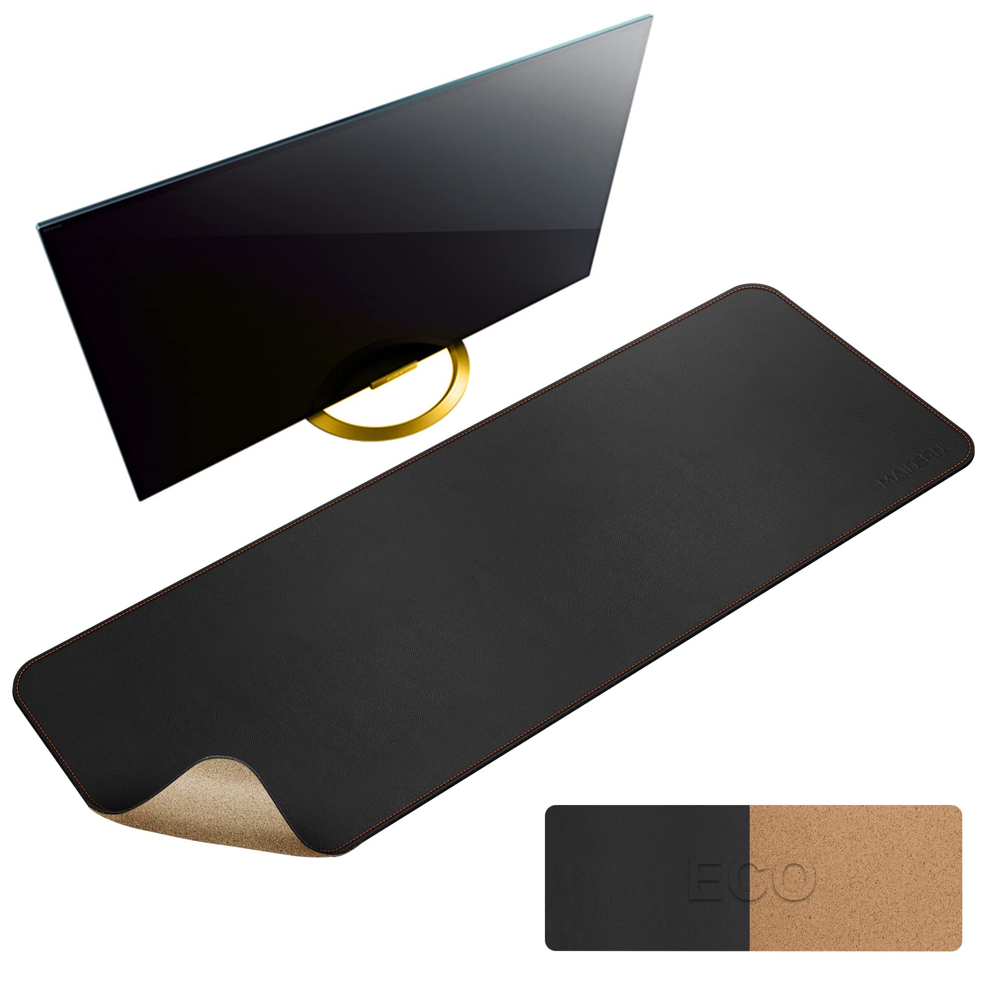 Premium XXL Cork & Leather Desk Pad - 47.2