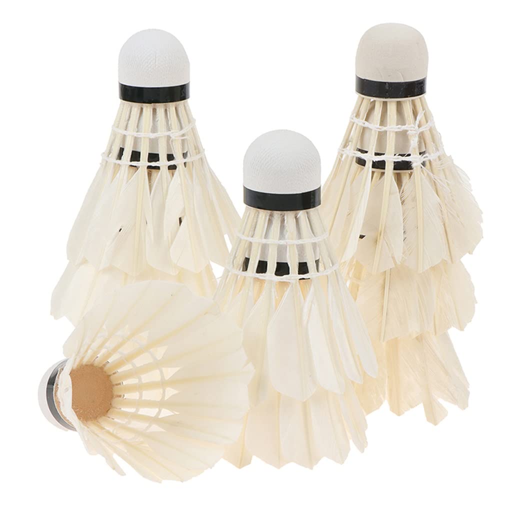 Premium White Goose Feather Badminton Shuttlecocks - High Stability & Durable Flying Performance (3-Pack/6-Pack) | Professional Grade Indoor Badminton Balls for Training & Competitive Play