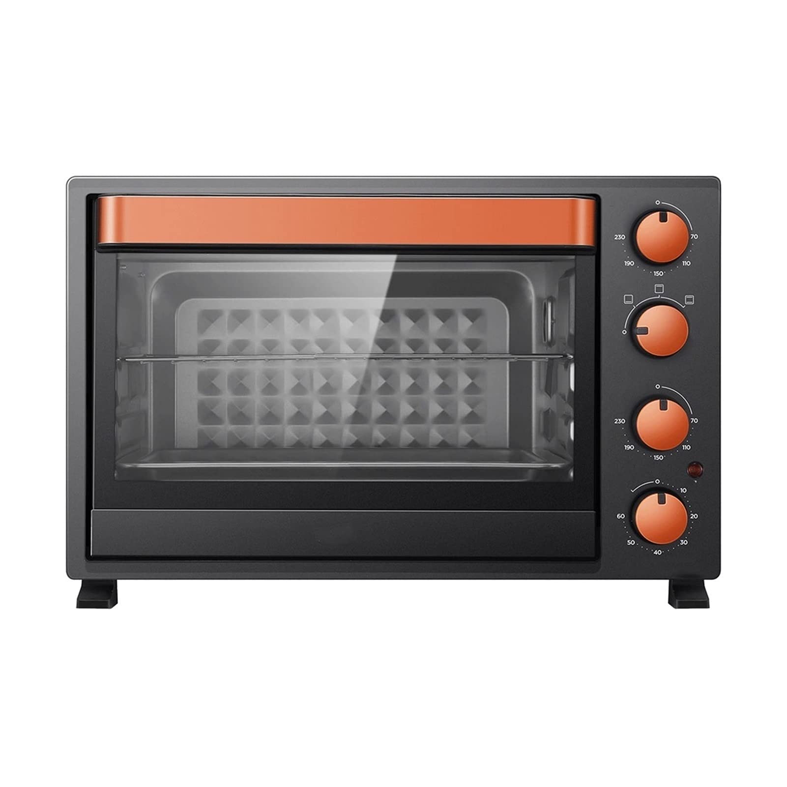 HHWKSJ 4-in-1 Toaster Oven Air Fryer Combo with Convection - 1500W Stainless Steel Countertop Oven for Baking, Roasting & Air Frying - Perfect for Chicken, Fries, Cookies, Cakes - Easy to Clean - Ideal for Small Kitchens, Dorms & RV Cooking