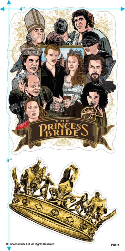 Popfunk Princess Bride Cast of Characters Collectible Stickers - Fun Decals for Laptops, Water Bottles & Scrapbooks | Perfect Gift for Movie Fans & Collectors