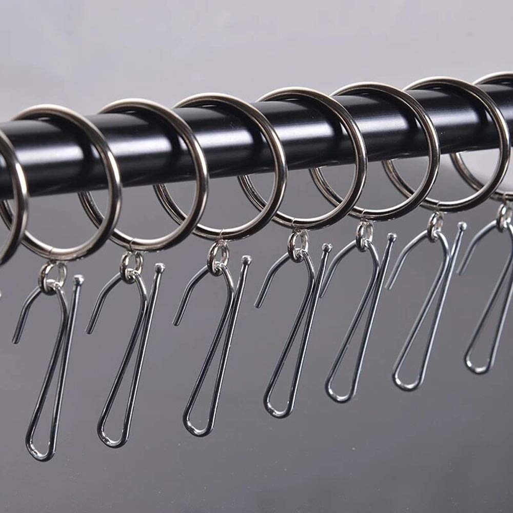 50 Pcs Stainless Steel Pinch Pleat Curtain Hooks - Heavy Duty Drapery Hooks for Sheer & Blackout Curtains - Perfect for Living Room, Bedroom & Window Treatments