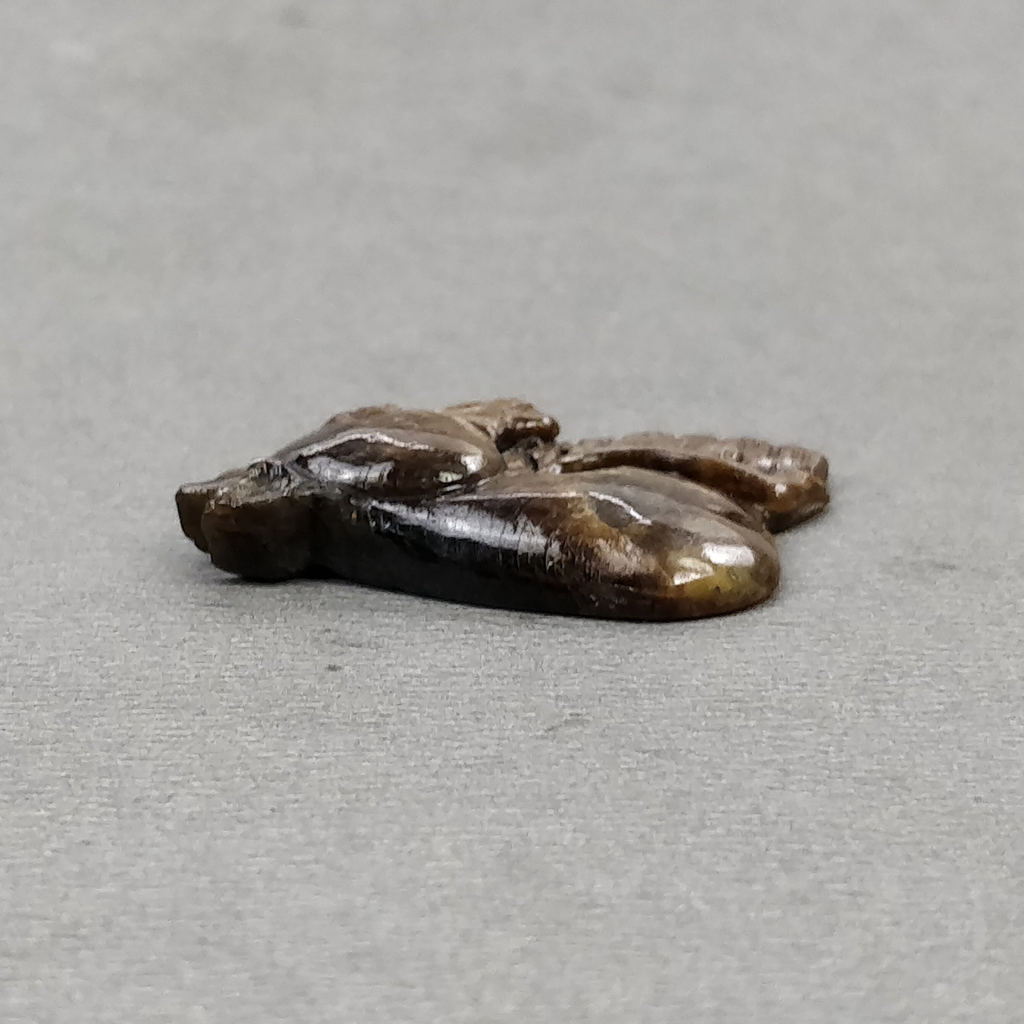 Natural Untreated Golden Brown Chocolate Sapphire Gemstone Carving - 36.50cts Hand Carved Horse 37x23mm | Unique Jewelry Making, Collectible Gemstone, Spiritual Healing Crystal for Meditation & Home Decor