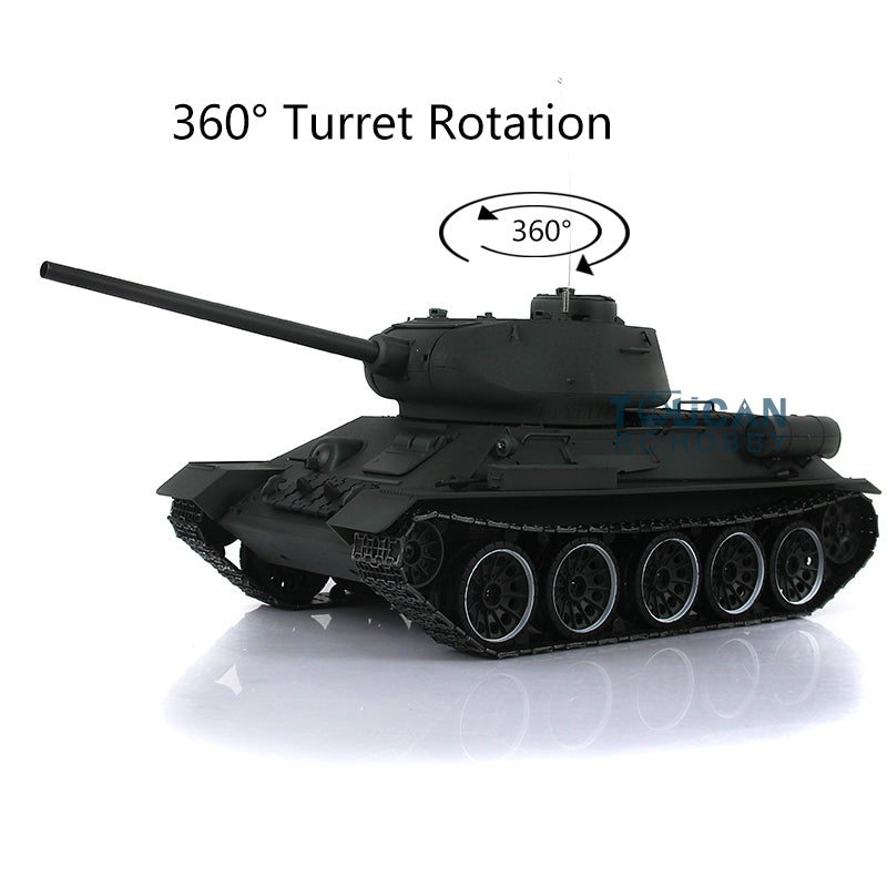 2.4GHz Henglong 1:16 Scale Soviet T34-85 RTR RC Tank Model - 360° Rotating Turret, Full Function Radio Control, Ready-to-Run Plastic Version (Perfect for Military Enthusiasts, RC Hobbyists & Historical Battle Reenactments)