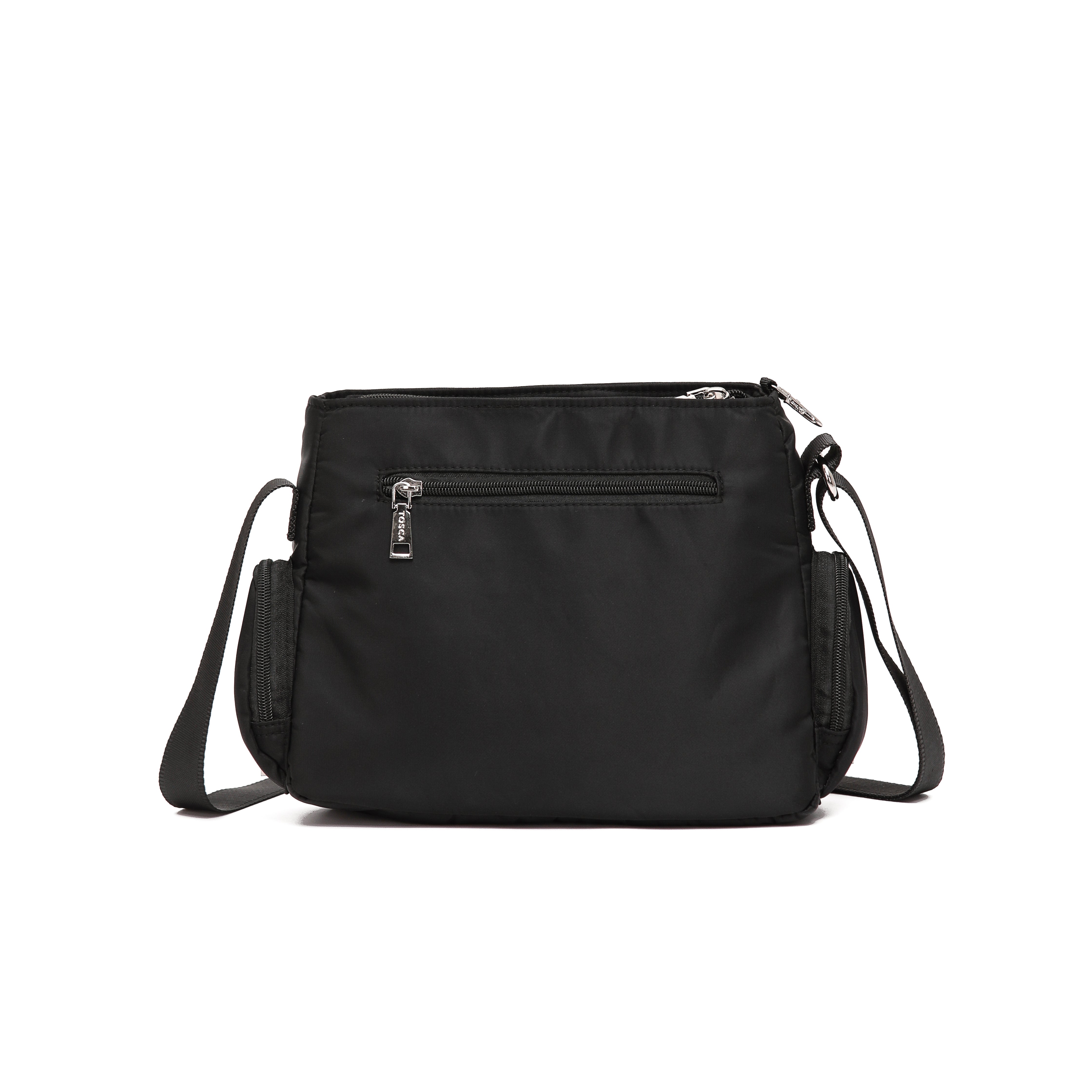 Tosca TCA951 Anti-Theft Shoulder Bag for Women & Men - Secure Crossbody Purse with RFID Blocking - Travel, Commuting & Everyday Use - Black