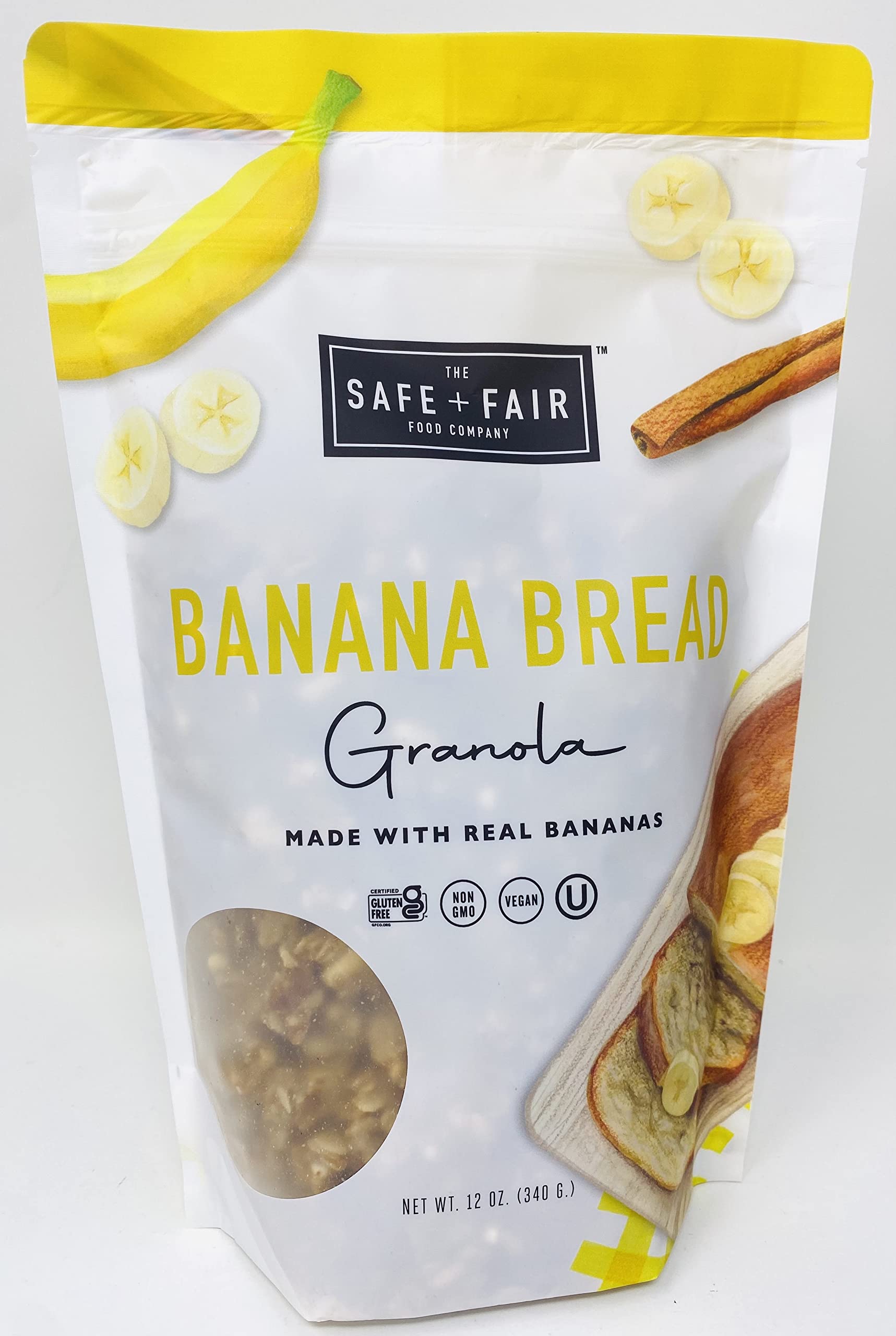 Safe + Fair Food Company Variety Bundle - Strawberry Shortcake, Banana Bread & Honeycrisp Apple Pie Granola (12oz) | Healthy Breakfast Snacks for Kids, Office & Travel | Gluten-Free, Non-GMO