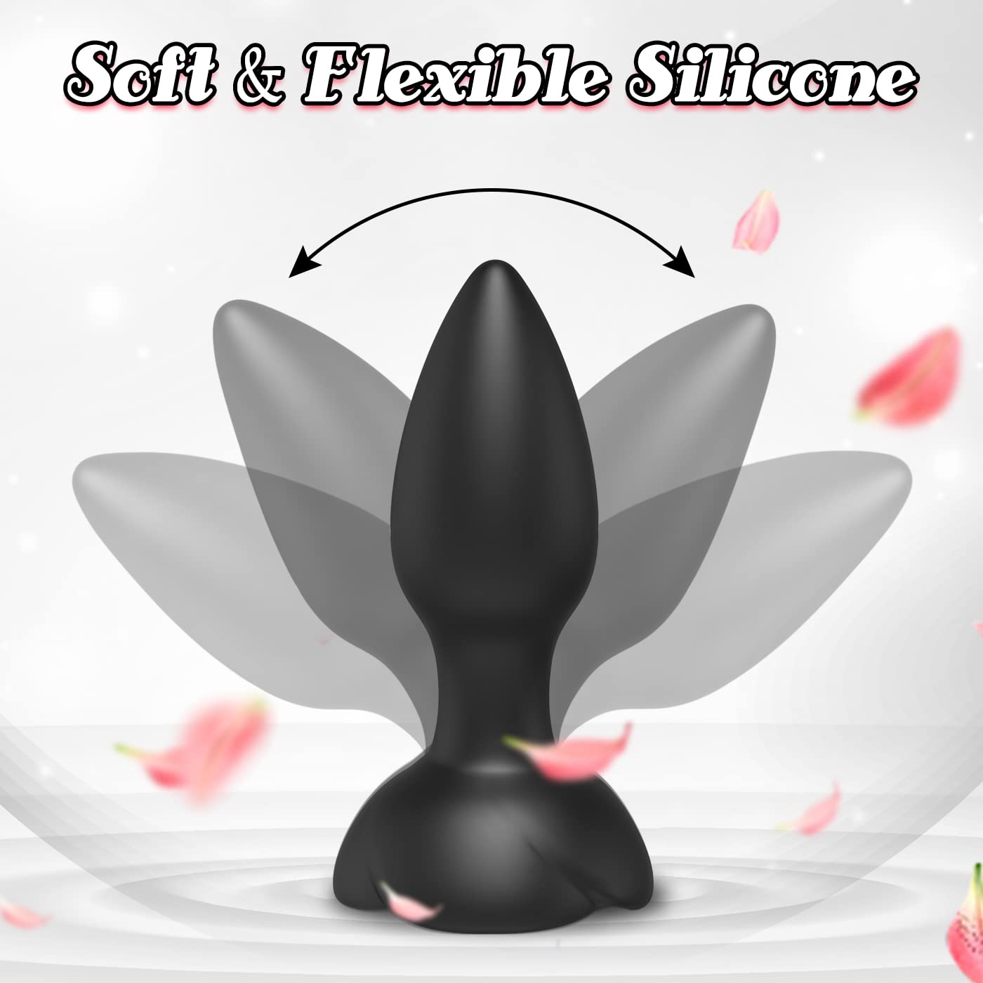 Remote Control Vibrating Anal Plug - Prostate Massager with 10 Vibration Modes, Waterproof Silicone Rose Base for Couples Play & Solo Pleasure (Black) - Perfect for BDSM, Roleplay & Intimate Adult Games