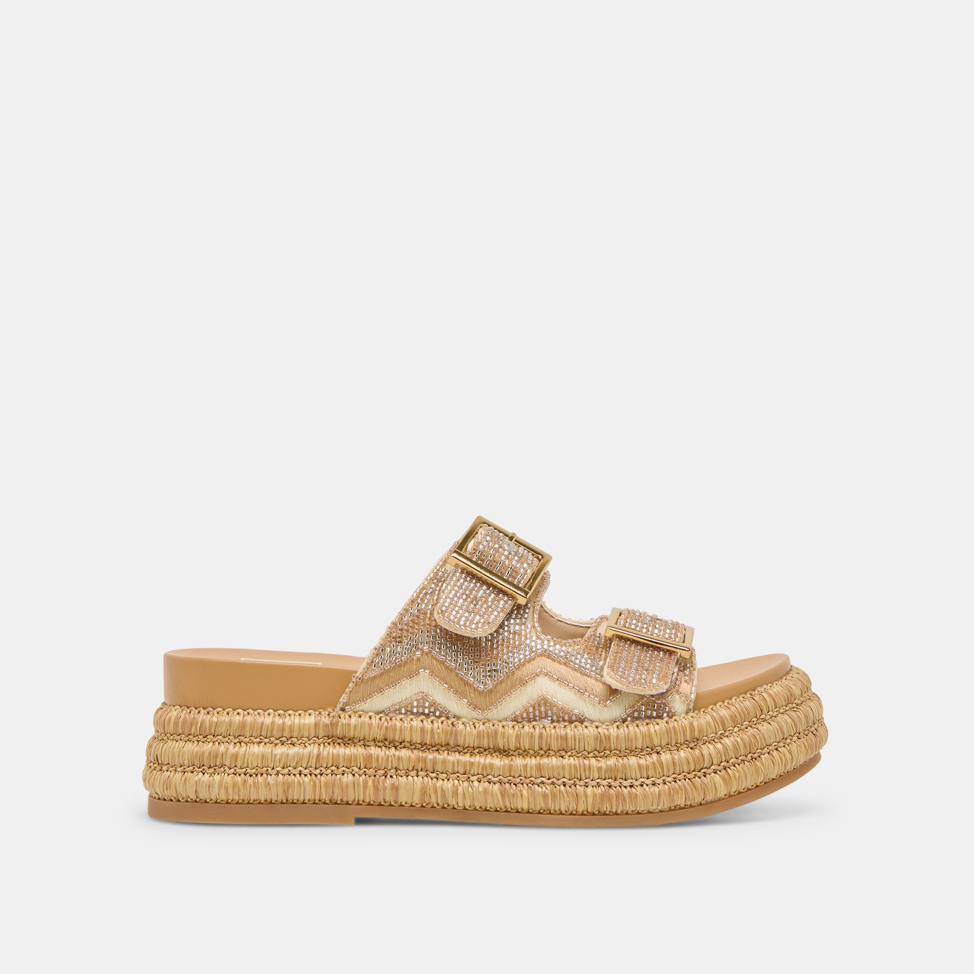 WIXIE Women's Gold Multi Bead Sandals - Stylish Bohemian Summer Beach Sandals for Outdoor, Vacation & Casual Wear