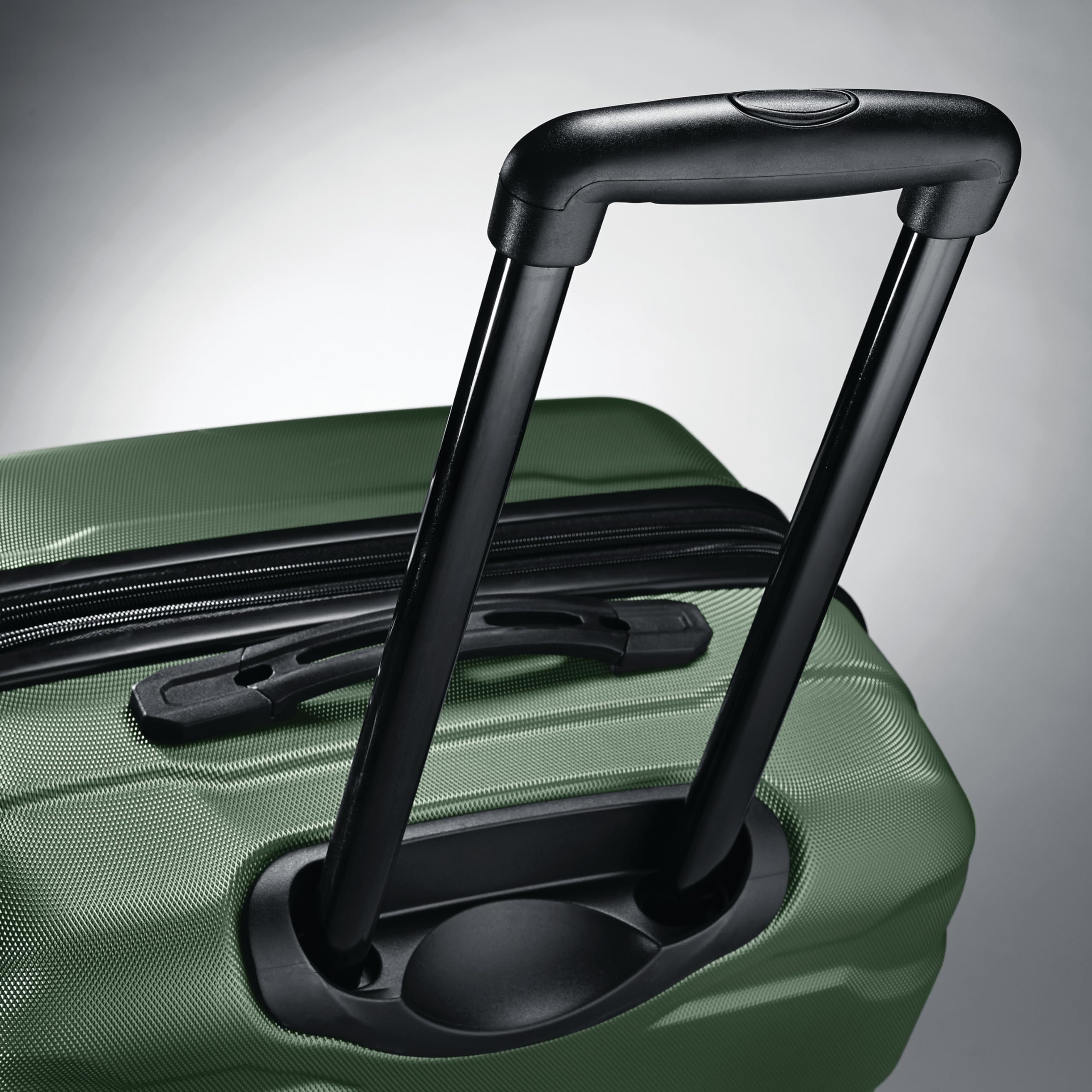 Samsonite Omni PC Hardside Expandable Luggage with 360° Spinner Wheels, 28-Inch Checked Large Suitcase in Army Green - Perfect for International Travel & Business Trips