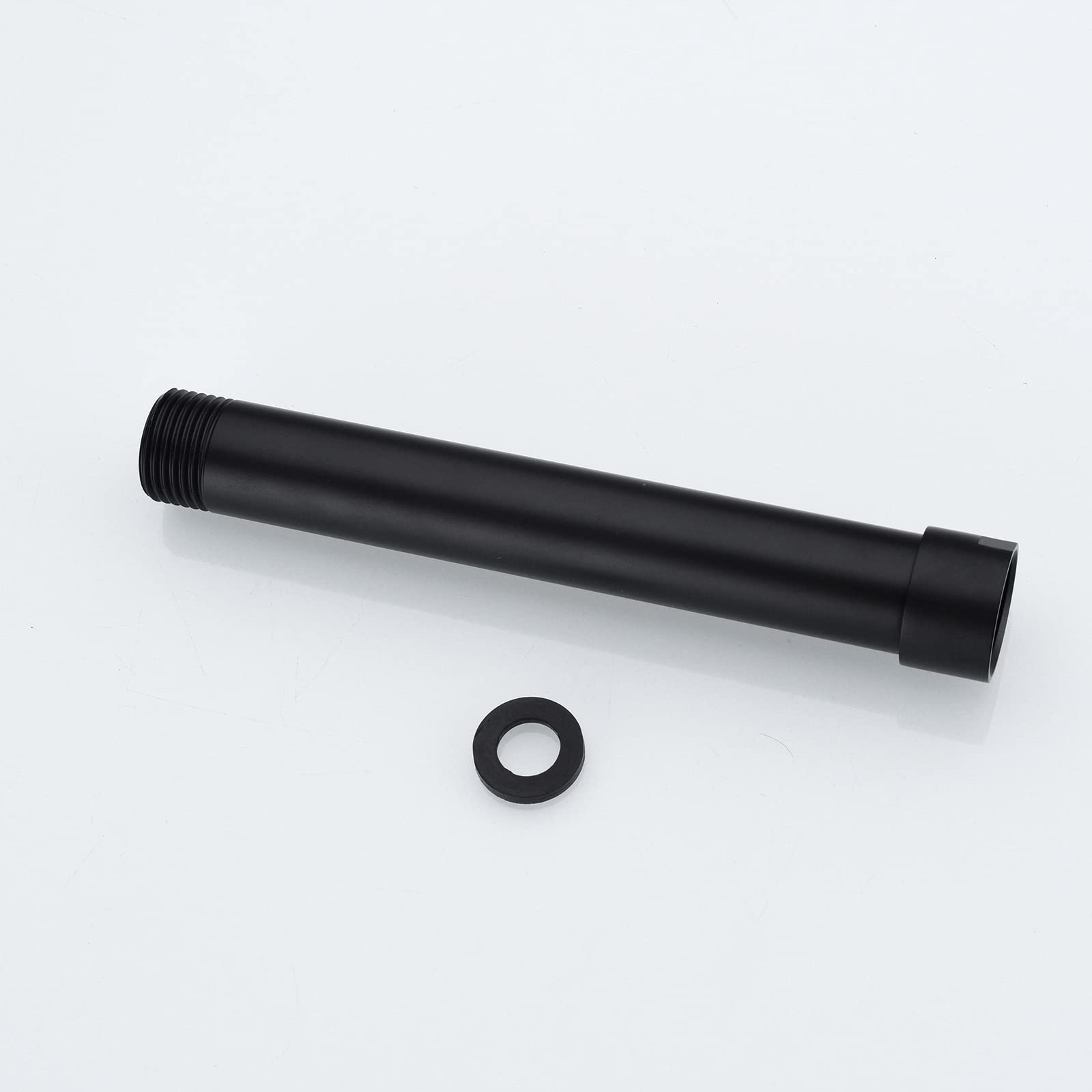 TRUSTMI 6 Inch Stainless Steel Shower Arm Extension - Matte Black Straight Shower Head Extender for Bathroom & Spa - Perfect for Low Ceiling Showers, Bathroom Renovations & Enhanced Water Flow Experience
