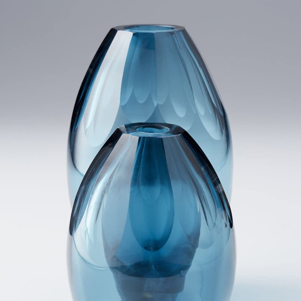 Cyan Design 10312 Cressida 12 Inch Blue Ceramic Vase - Large Home Decor for Living Room, Dining Table, Wedding Centerpiece & Floral Arrangements