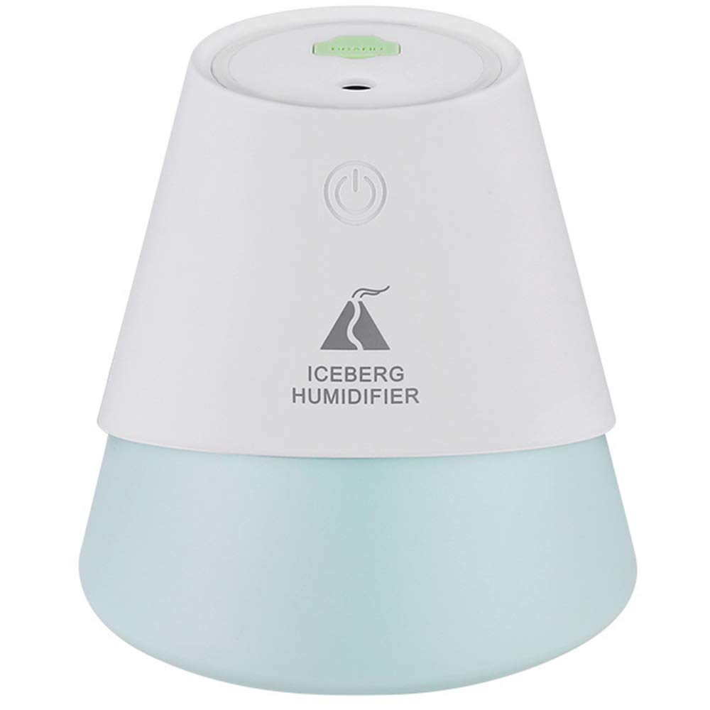 3-in-1 Mini USB Humidifier with 7-Color Night Light & Fan - 230ml Portable Air Humidifier for Home, Bedroom, Office - Auto Shut-Off & Diffuser Function - Perfect for Dry Air Relief, Aromatherapy and Nighttime Comfort