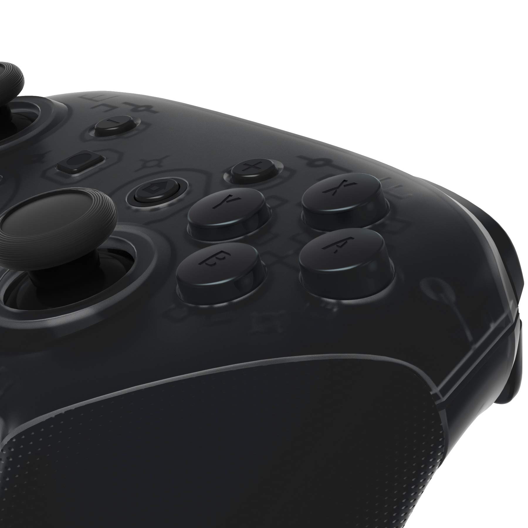 eXtremeRate Black Interchangeable ABXY Buttons for Nintendo Switch Pro Controller - DIY Replacement Kit for Customization | Perfect for Gaming Enthusiasts & Modders