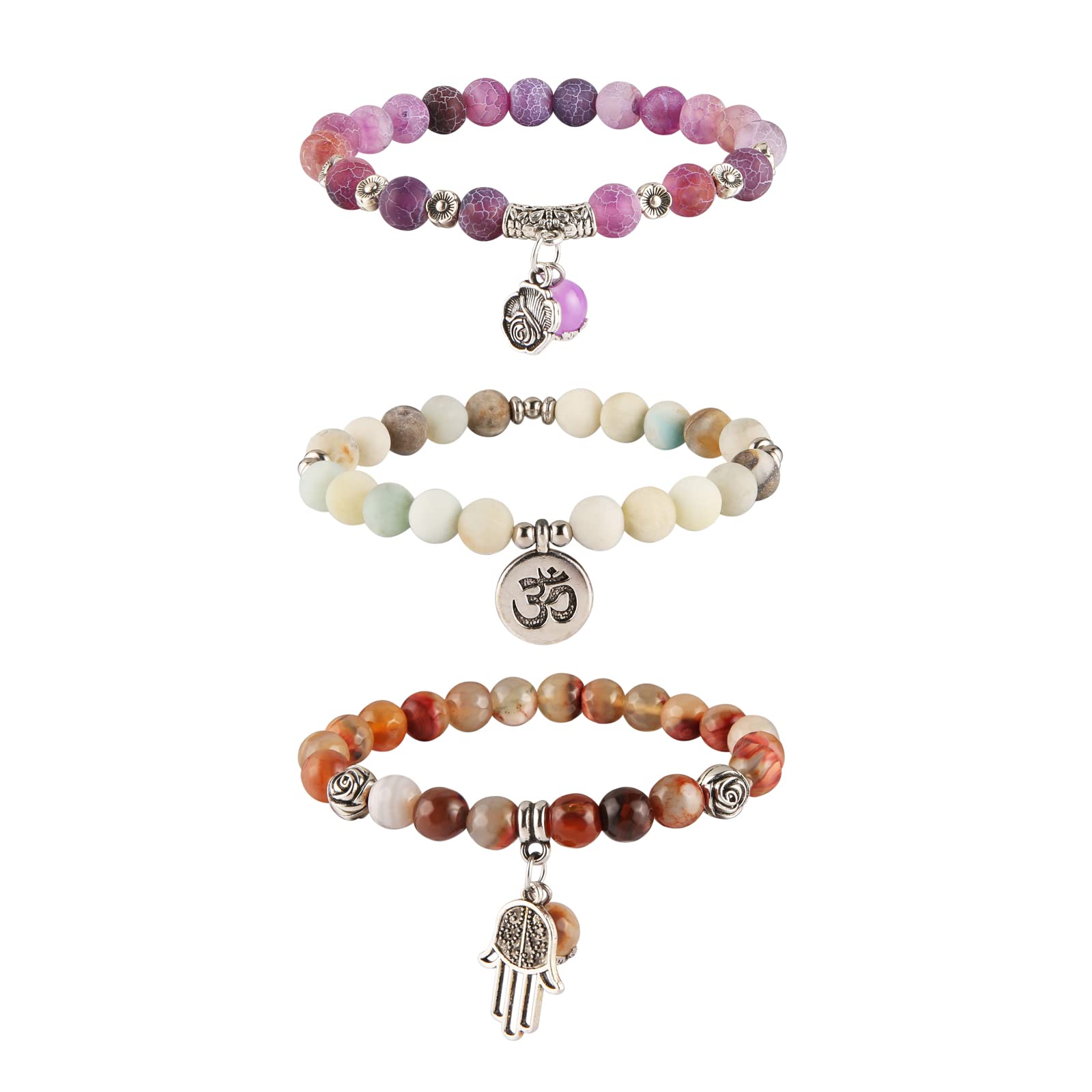 HZMAN 8mm Turquoise Tiger Eye 7 Chakra Matte Beads Lava Rock Aromatherapy Essential Oil Diffuser Bracelet - Adjustable Stretch Yoga Healing Bracelet for Men & Women - Perfect for Meditation, Stress Relief & Spiritual Balance