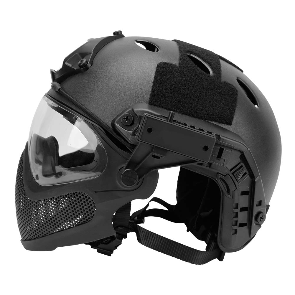 F22 Tactical Airsoft Paintball Helmet - Full Face Protection with Removable Steel Mesh Mask & Goggles | Ideal for Airsoft, Paintball, Military Simulation & Outdoor Combat Games