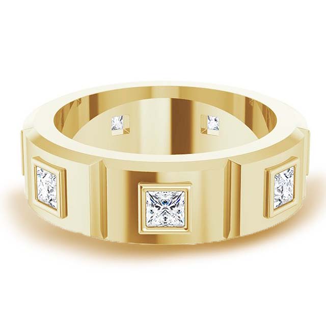 1.25 Carat (ctw) Princess Cut Diamond Eternity Band Ring for Women - Wedding, Anniversary & Special Occasion Jewelry Gift