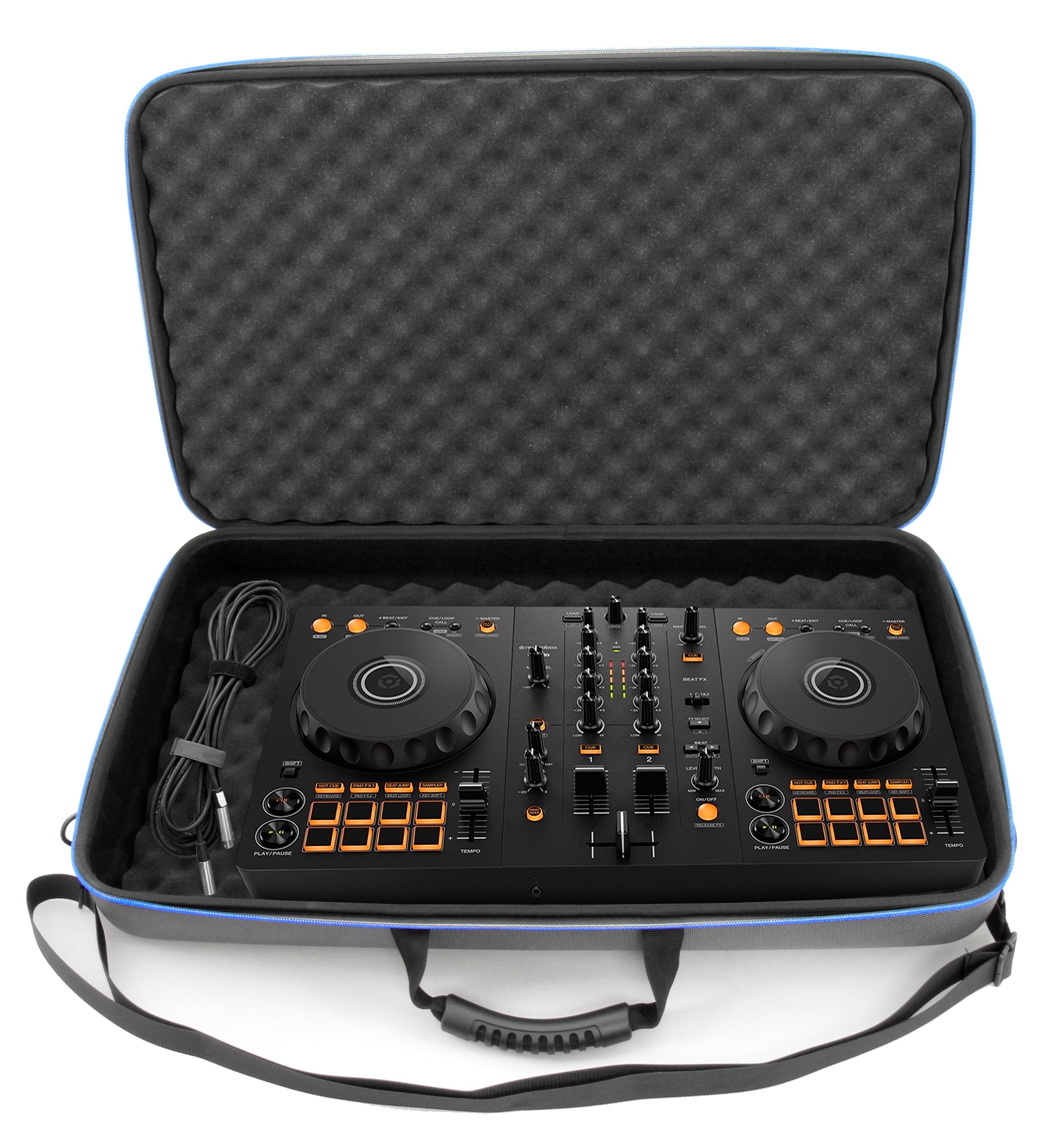Pioneer DDJ FLX4 Hard Case - Professional Protective Case for Rekordbox DJ Controller & Accessories | Durable Travel Storage | Black/Grey Options | Perfect for DJ Gigs, Studio Use & Equipment Transport